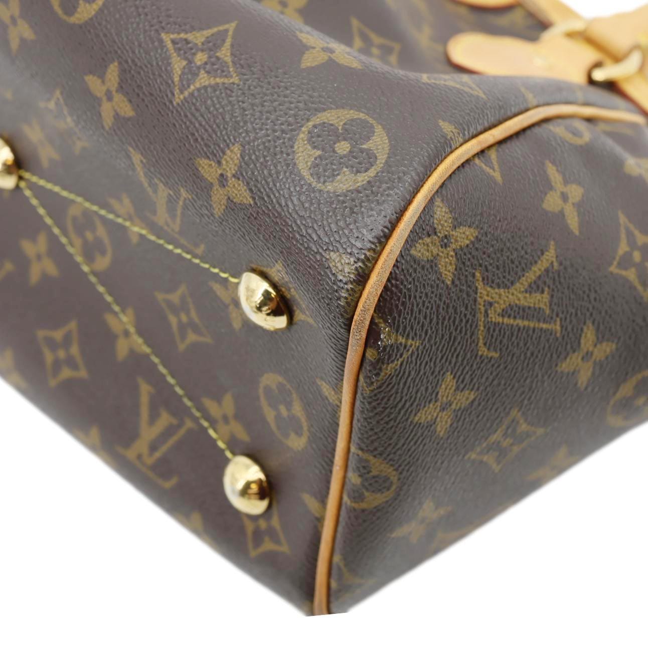 LOUIS VUITTON Tivoli PM Monogram Canvas Satchel Bag Brown