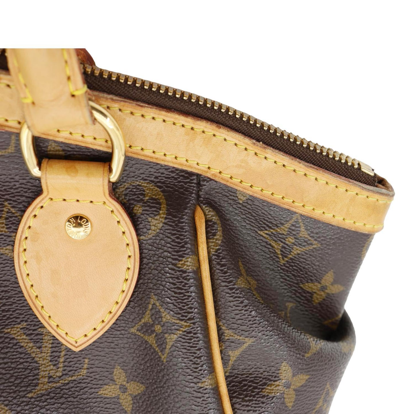LOUIS VUITTON Tivoli PM Monogram Canvas Satchel Bag Brown