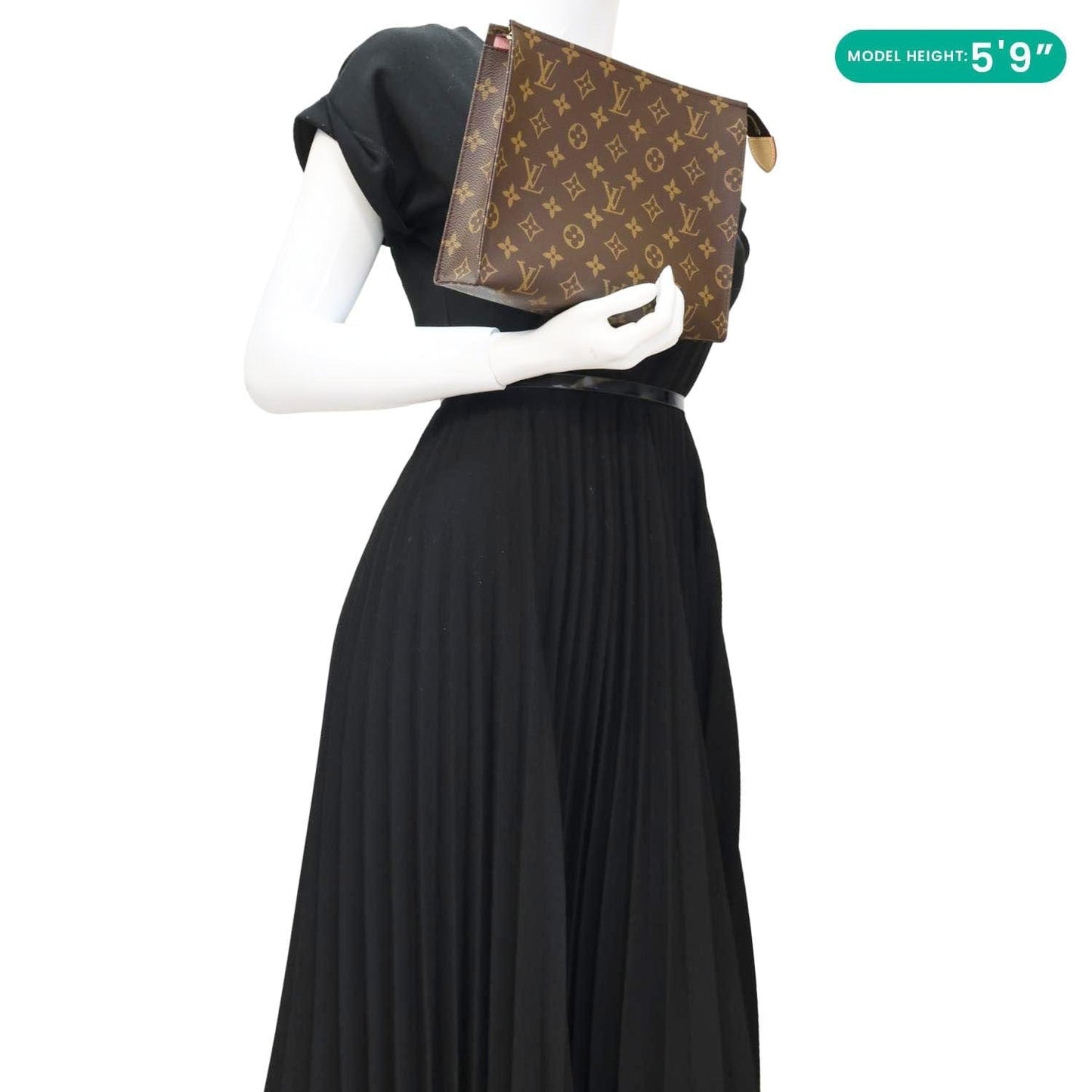 LOUIS VUITTON Toiletry Pouch 26 Monogram Canvas Clutch Brown