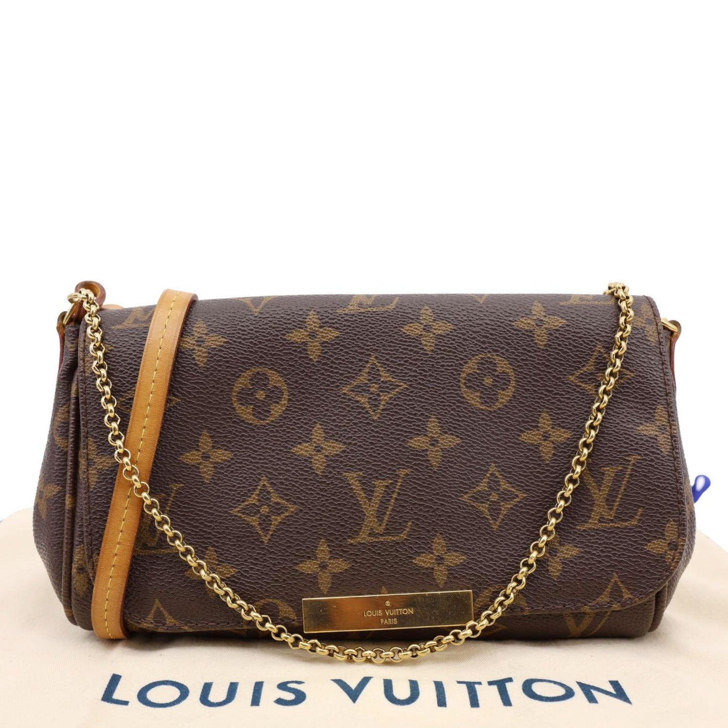 LOUIS VUITTON Favorite PM Monogram Canvas Shoulder Bag Brown