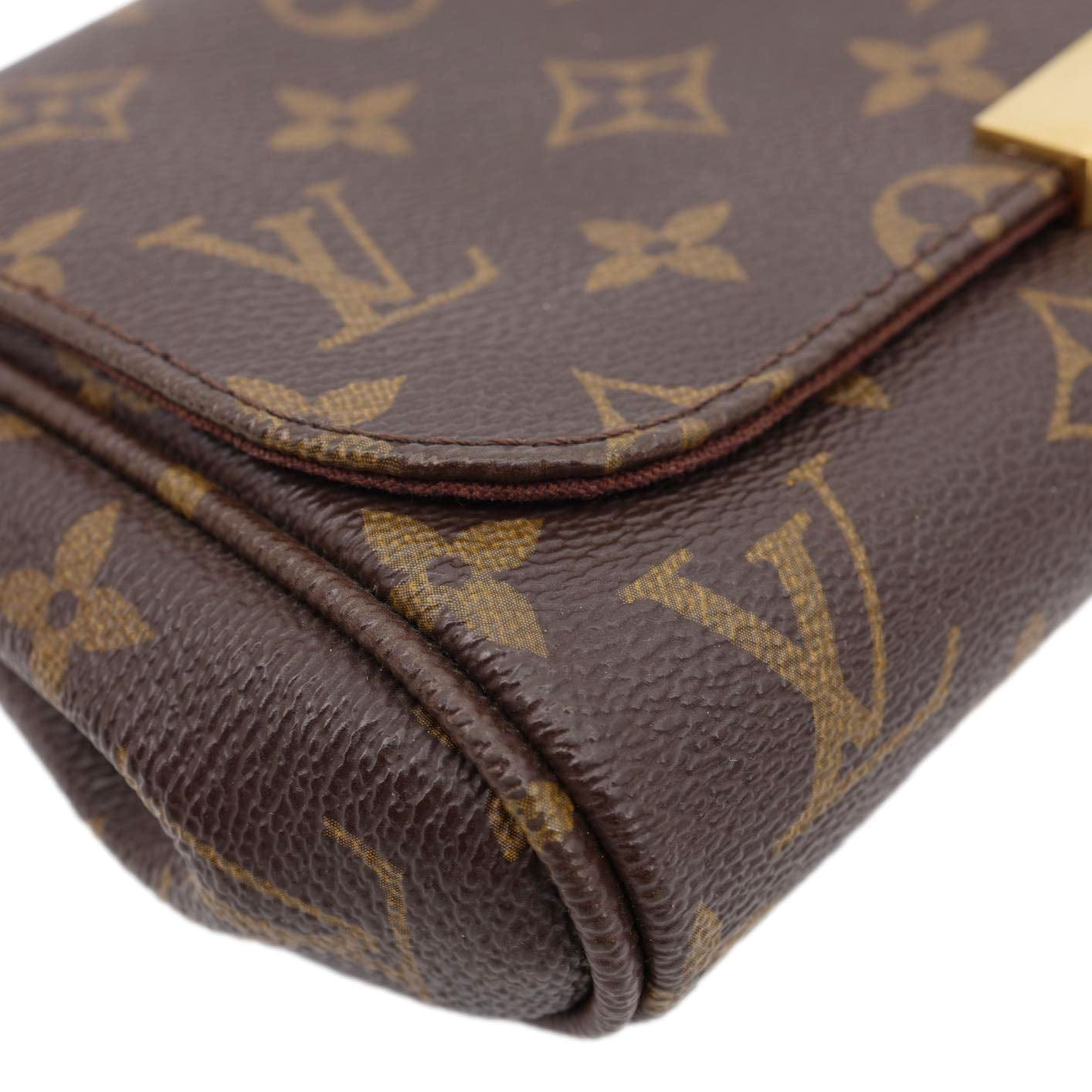 LOUIS VUITTON Favorite PM Monogram Canvas Shoulder Bag Brown