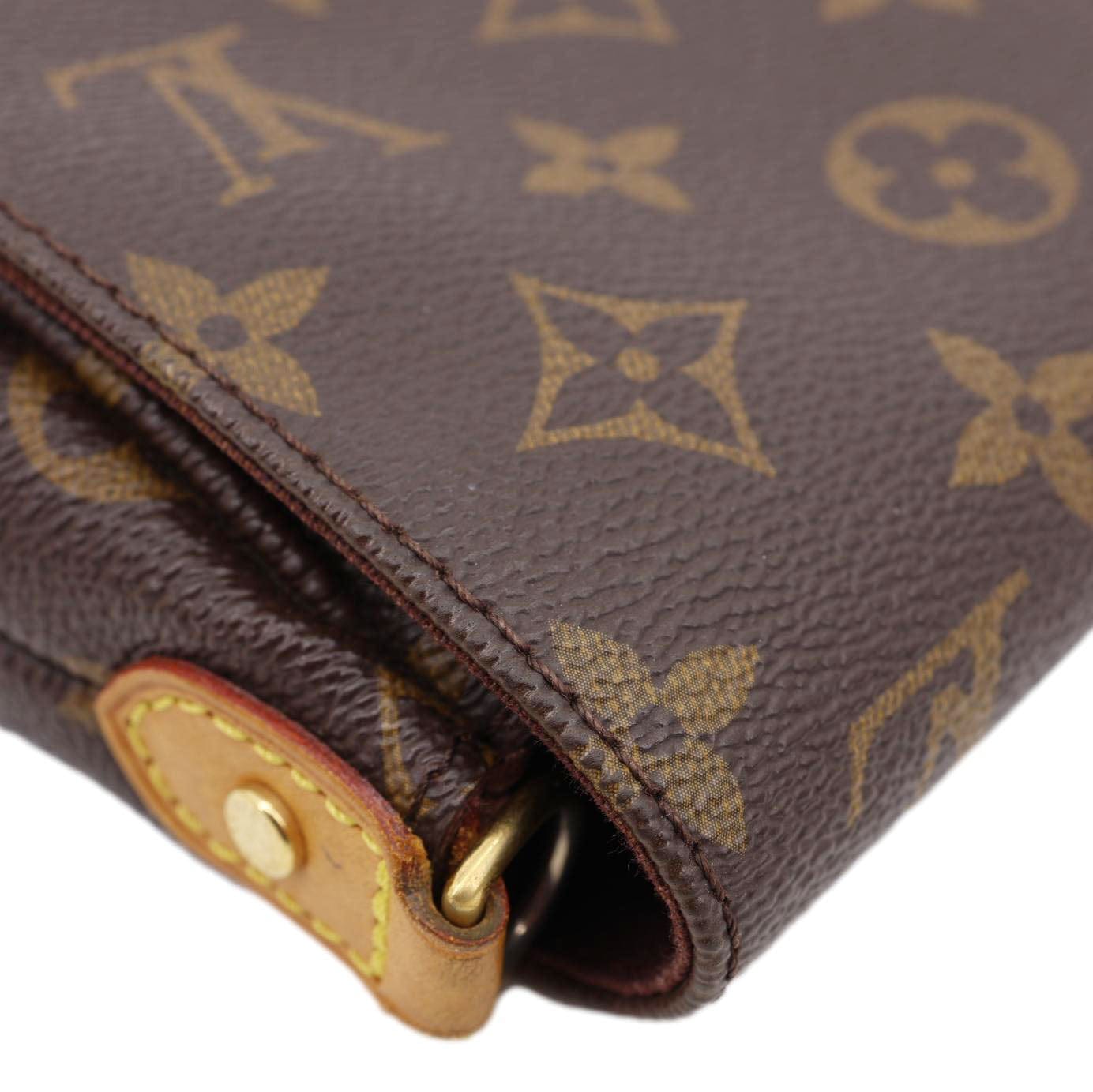 LOUIS VUITTON Favorite PM Monogram Canvas Shoulder Bag Brown
