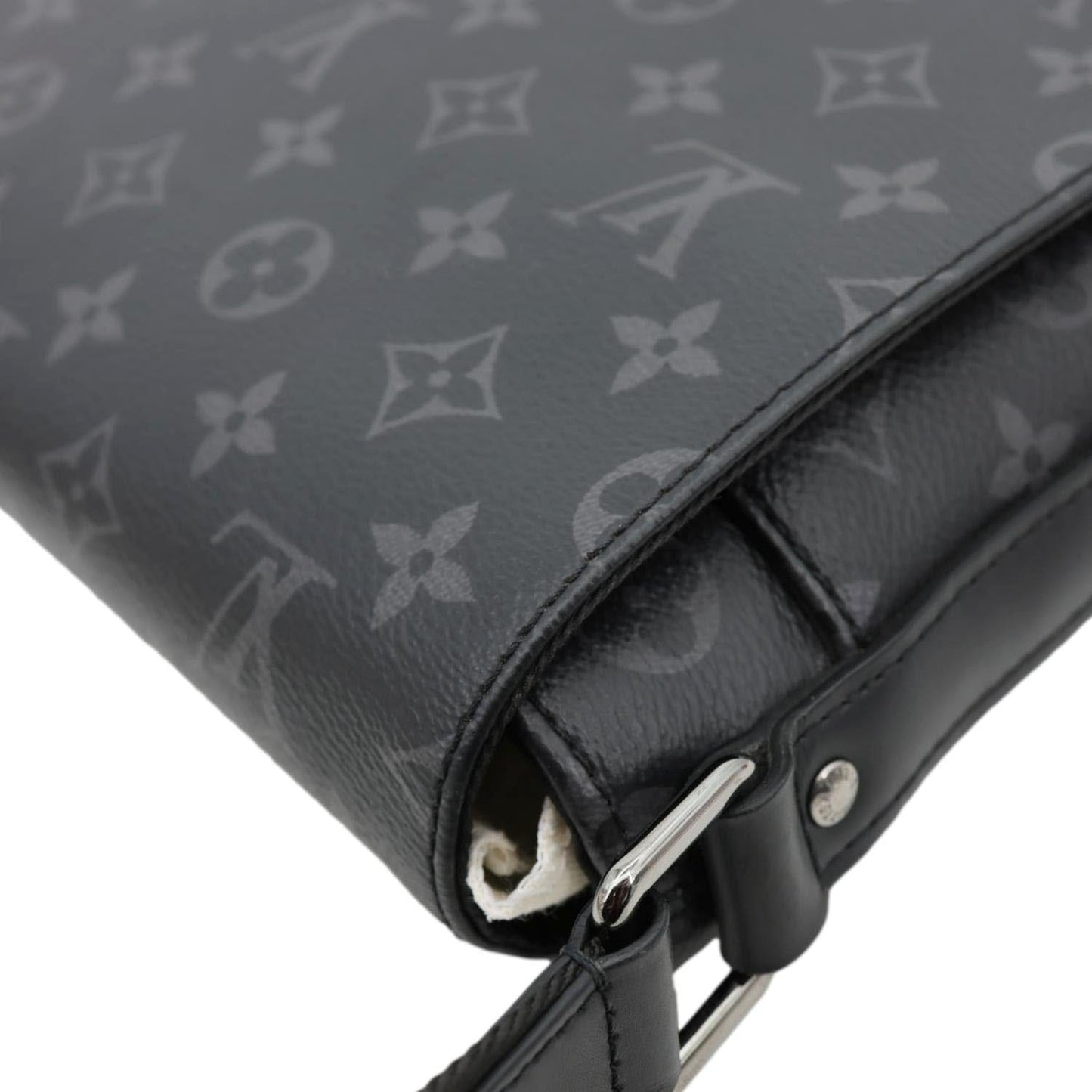LOUIS VUITTON District MM Monogram Eclipse Messenger Bag Black