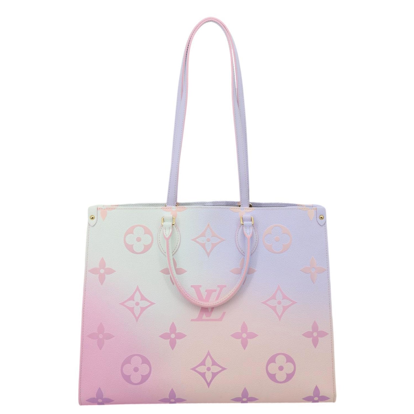 LOUIS VUITTON Onthego GM Monogram Giant Canvas Tote Bag Sunrise Pastel