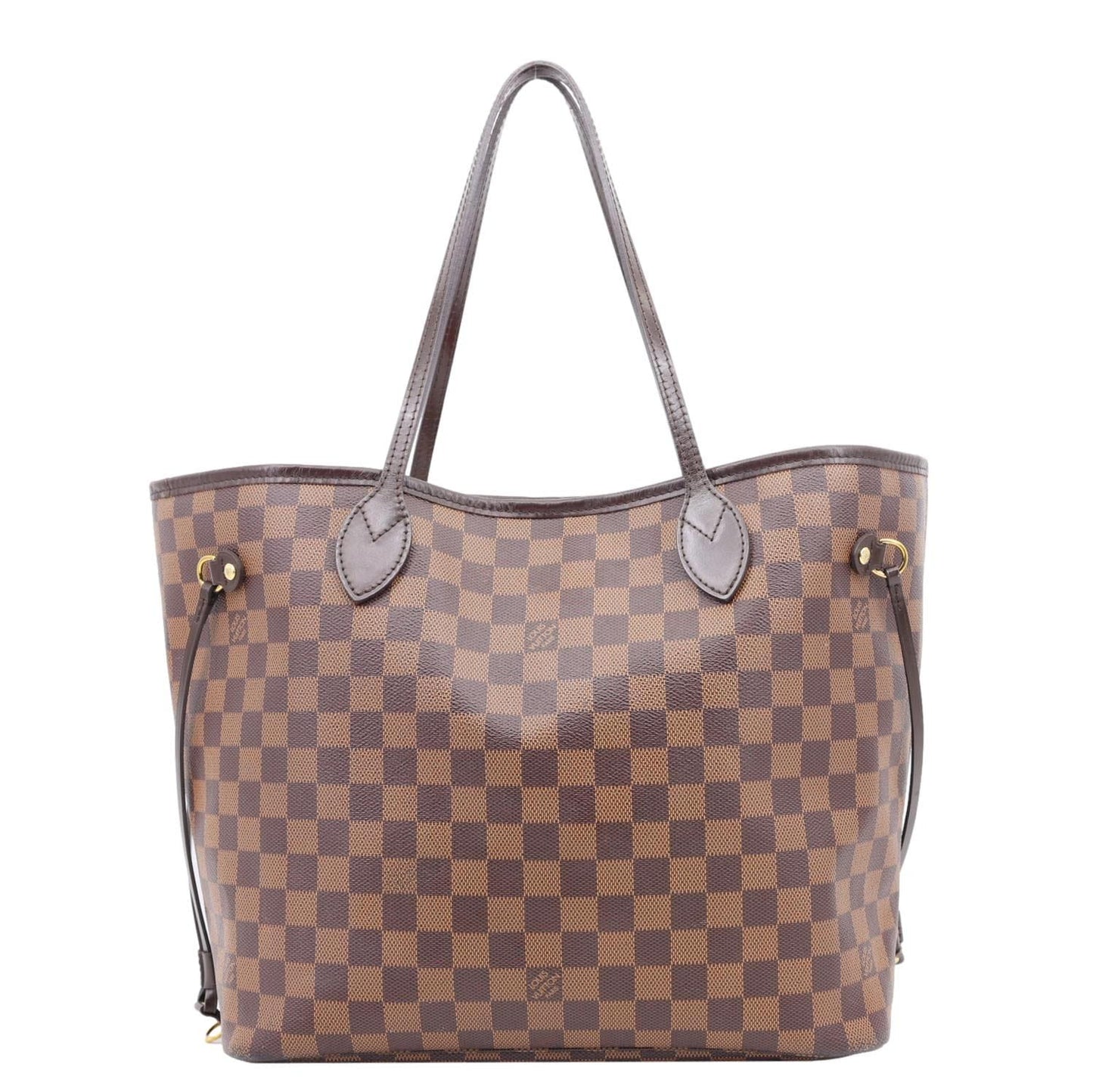 LOUIS VUITTON Neverfull MM Damier Ebene Shoulder Bag Brown