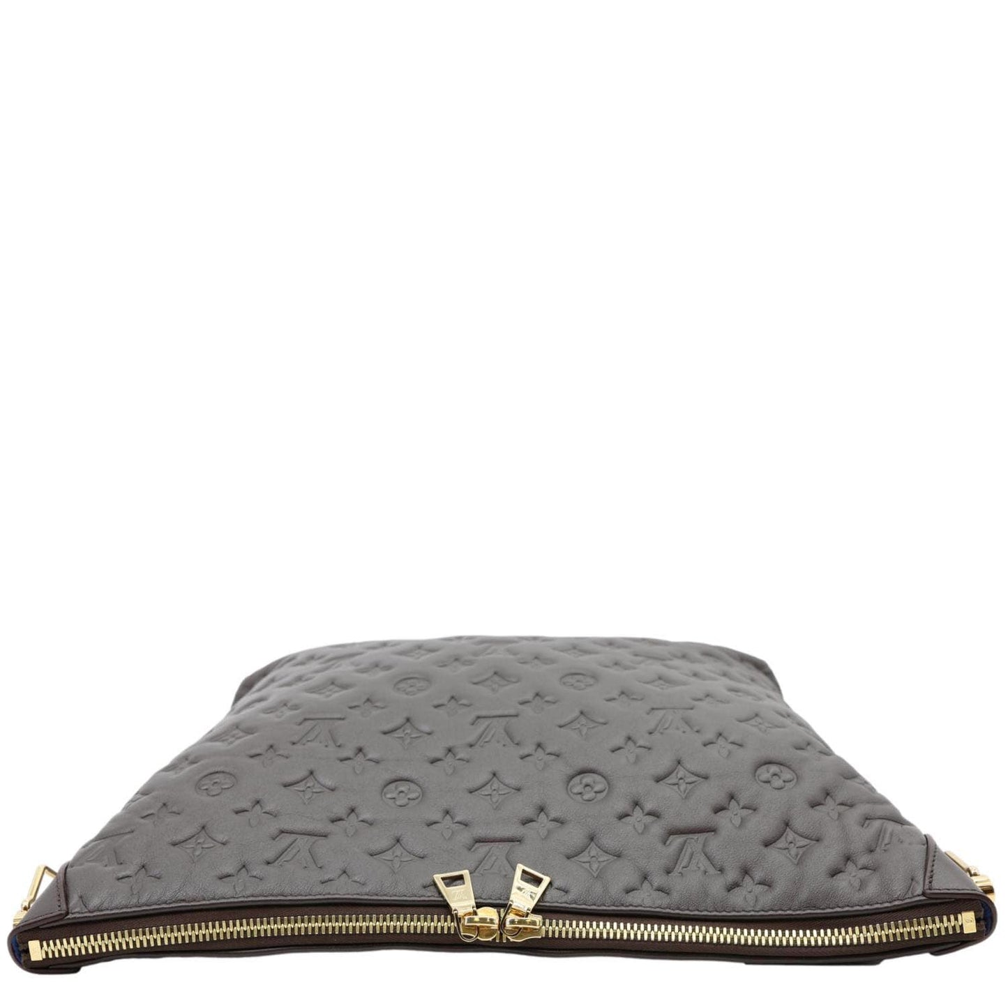 LOUIS VUITTON Coussin Monogram Embossed Leather Hobo Bag Brown