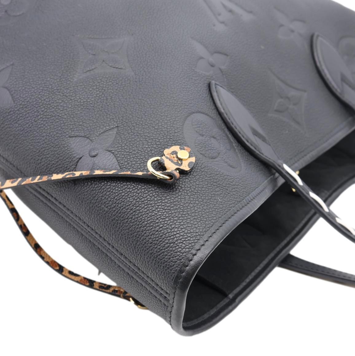 LOUIS VUITTON Neverfull MM Wild At Heart Monogram Empriente Tote Bag Black