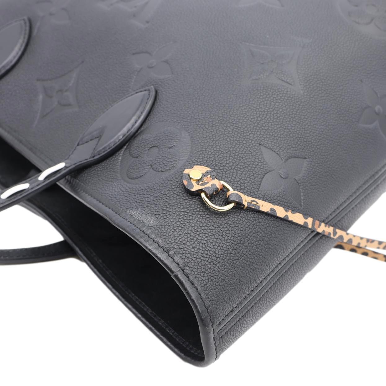 LOUIS VUITTON Neverfull MM Wild At Heart Monogram Empriente Tote Bag Black