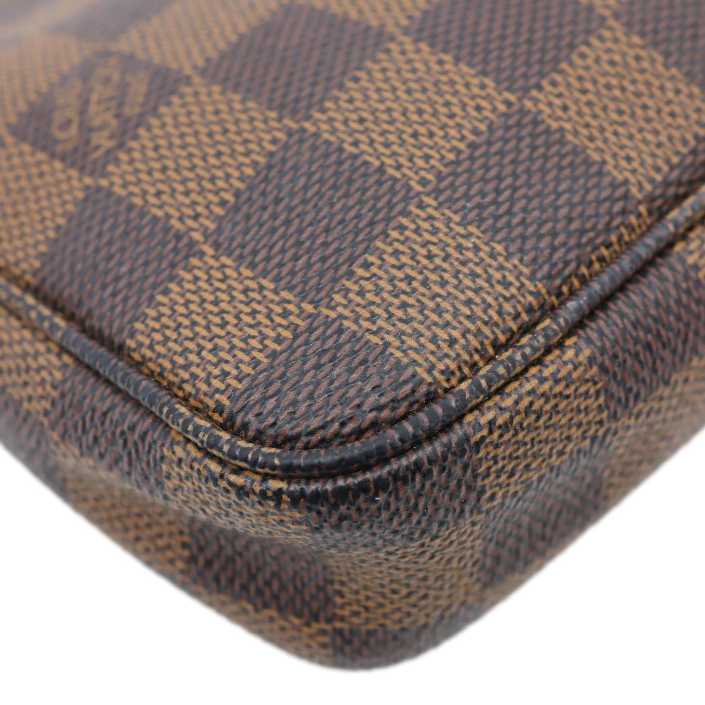 LOUIS VUITTON Pochette Accessoires Damier Ebene Pouch Brown
