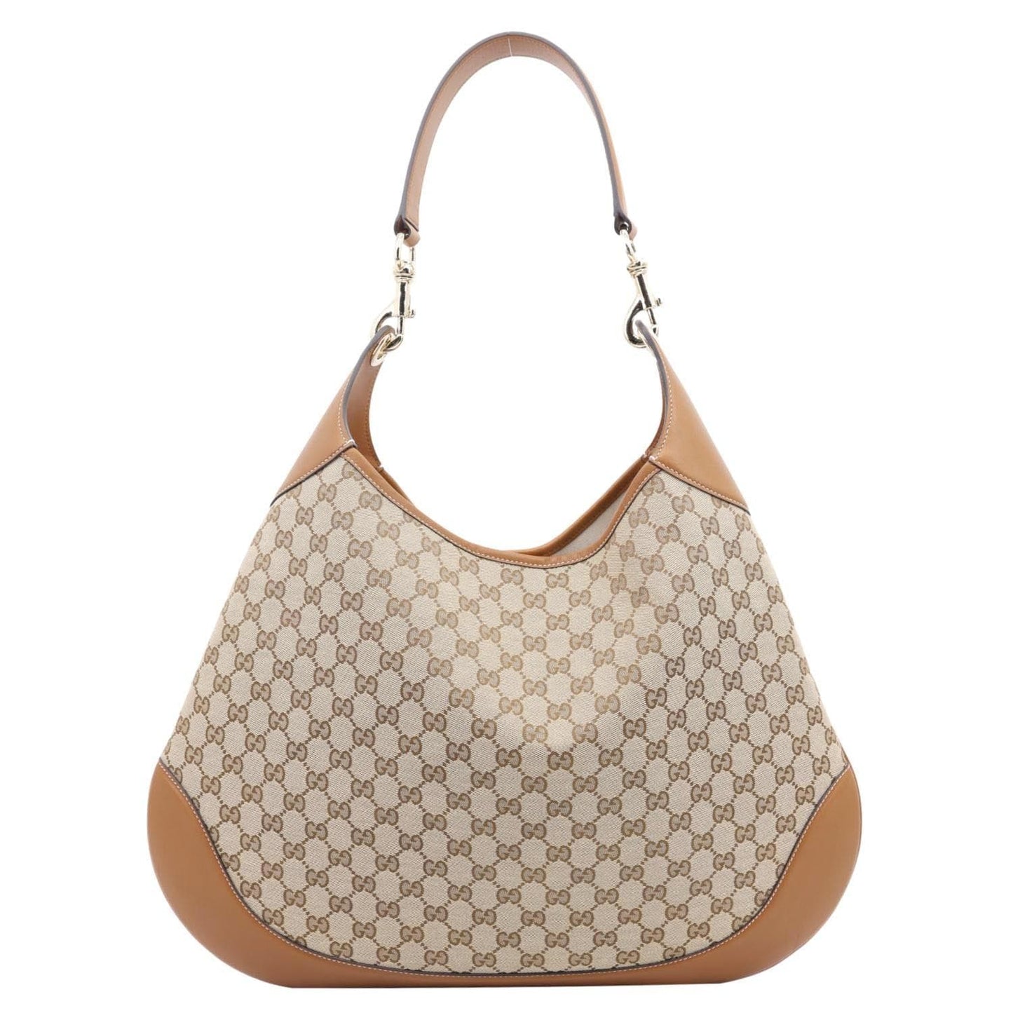 GUCCI B Large GG Supreme Canvas Shoulder Bag Beige 815924