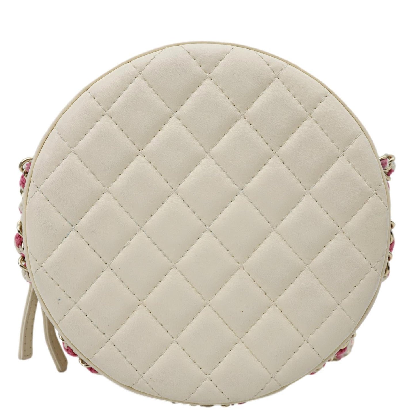 CHANEL Coco Lifesaver Leather Round Crossbody Bag Pink