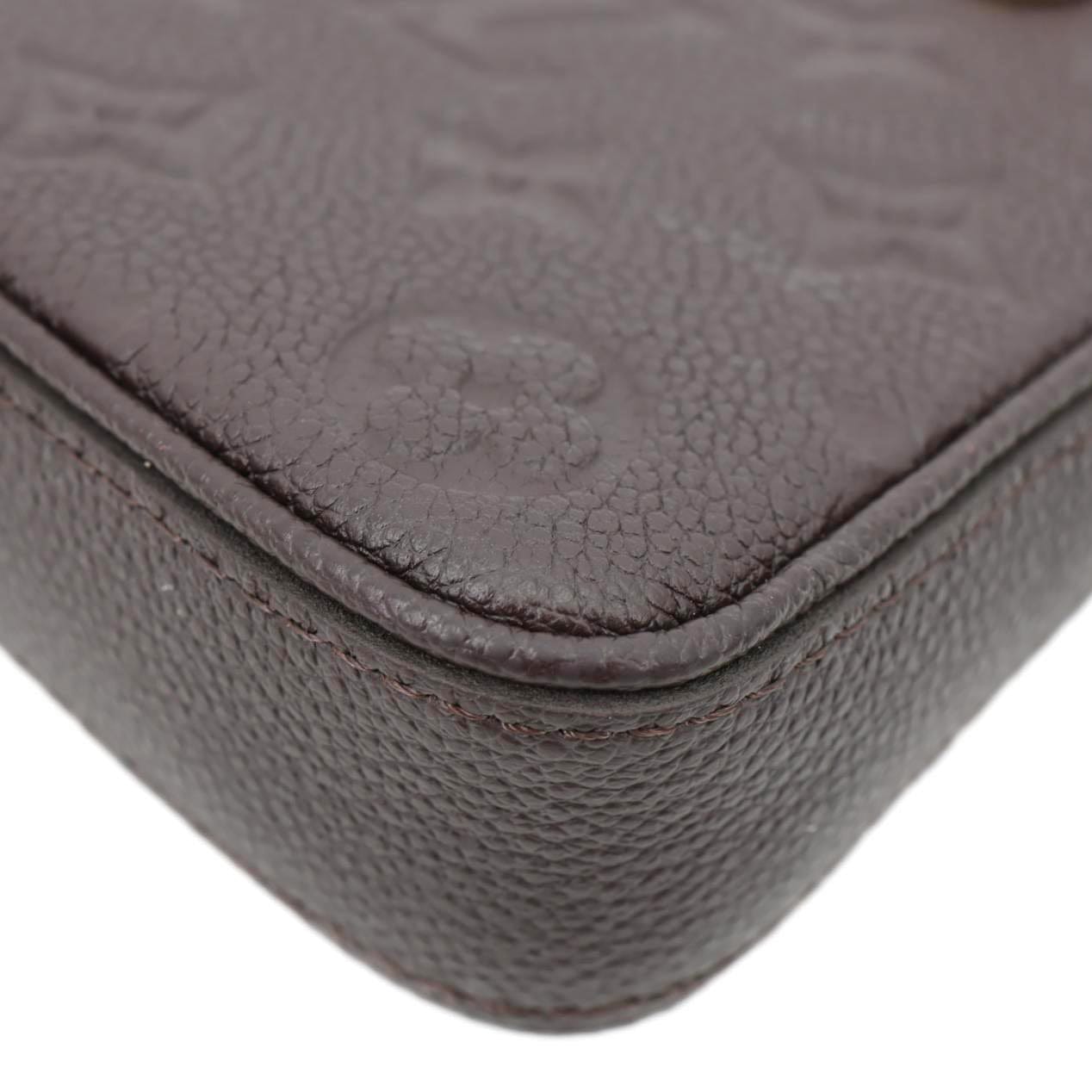 LOUIS VUITTON Easy Pouch On Strap Empreinte Leather Shoulder Bag Brown