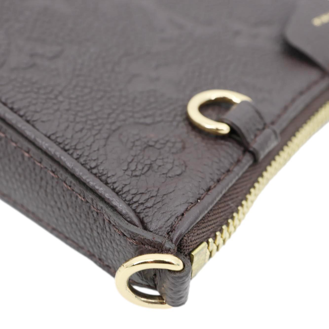 LOUIS VUITTON Easy Pouch On Strap Empreinte Leather Shoulder Bag Brown