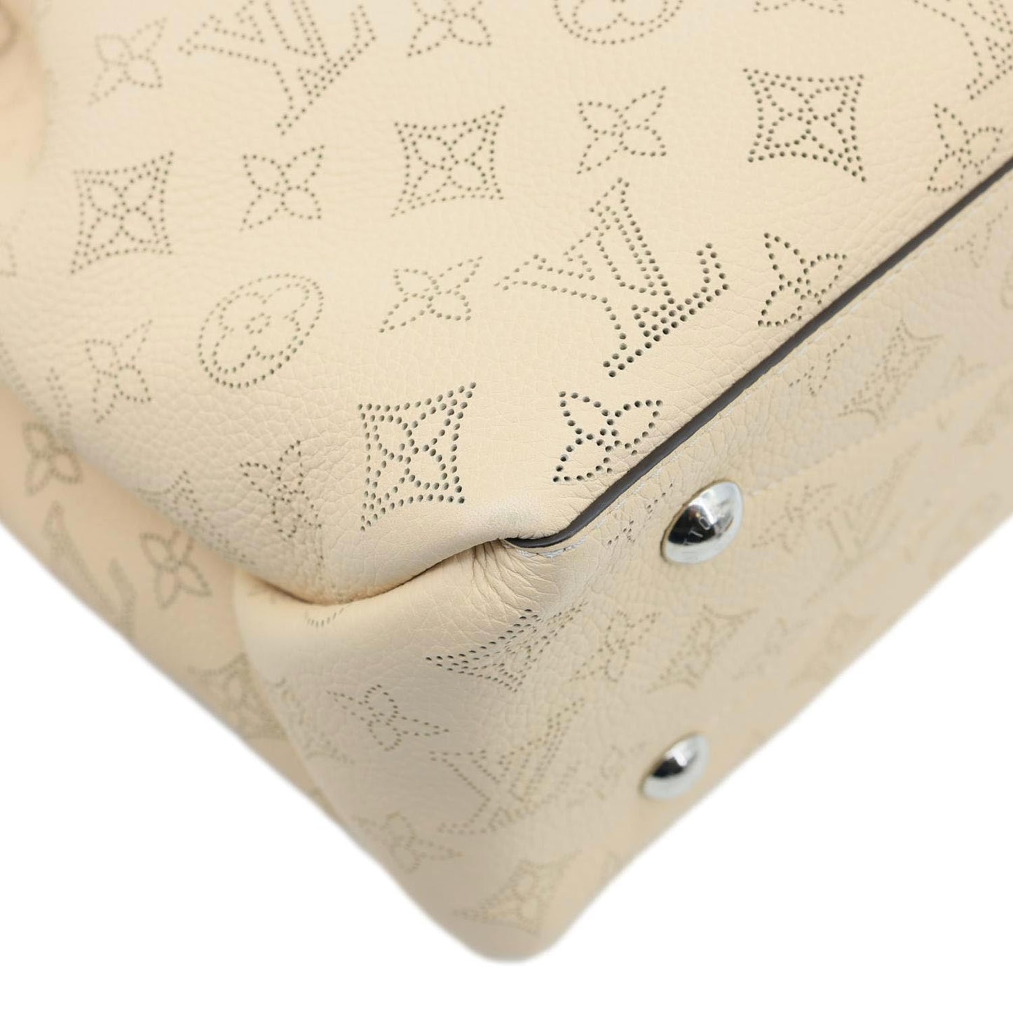 LOUIS VUITTON Bella Mahina Leather Tote Bag Cream