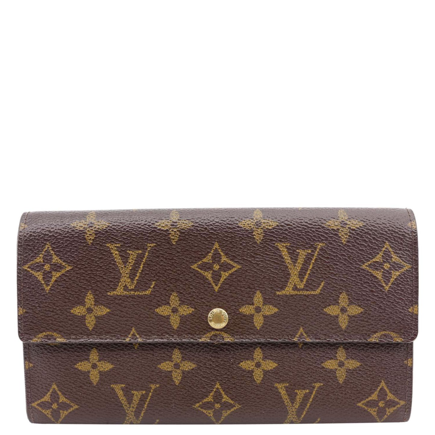 LOUIS VUITTON Sarah Vintage Monogram Canvas Wallet Brown