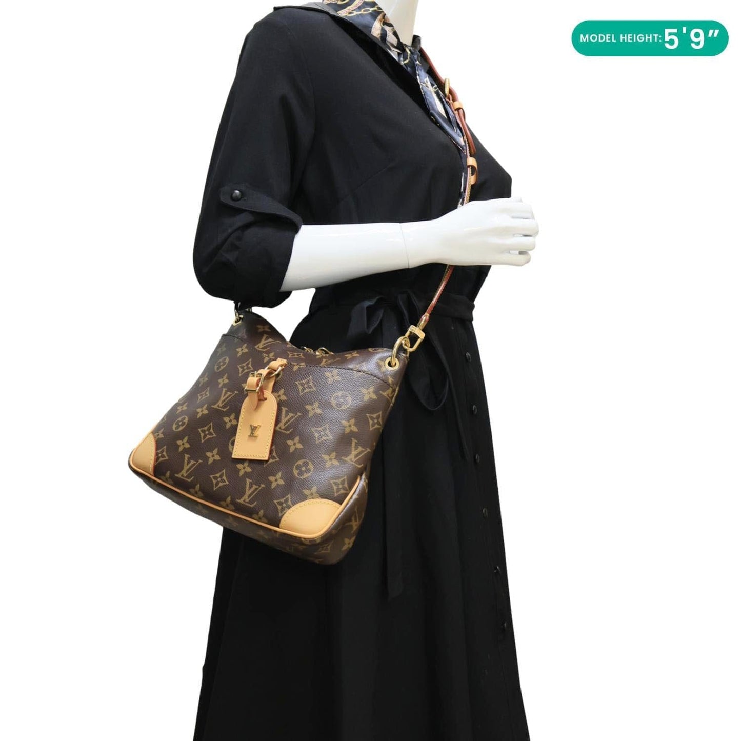 LOUIS VUITTON Odeon NM PM Monogram Canvas Shoulder Bag Brown