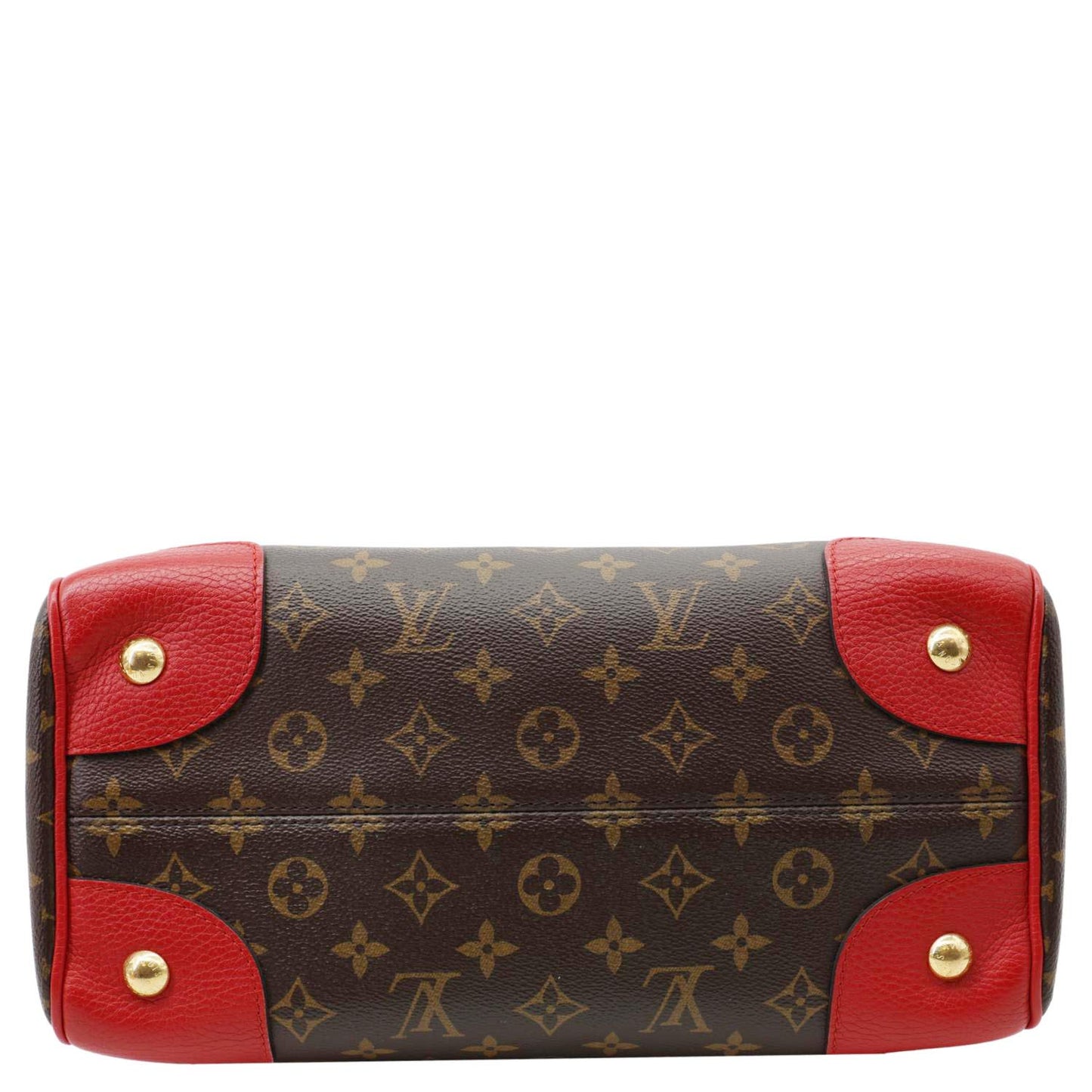 LOUIS VUITTON Retiro NM Monogram Canvas 2Way Shoulder Bag Red