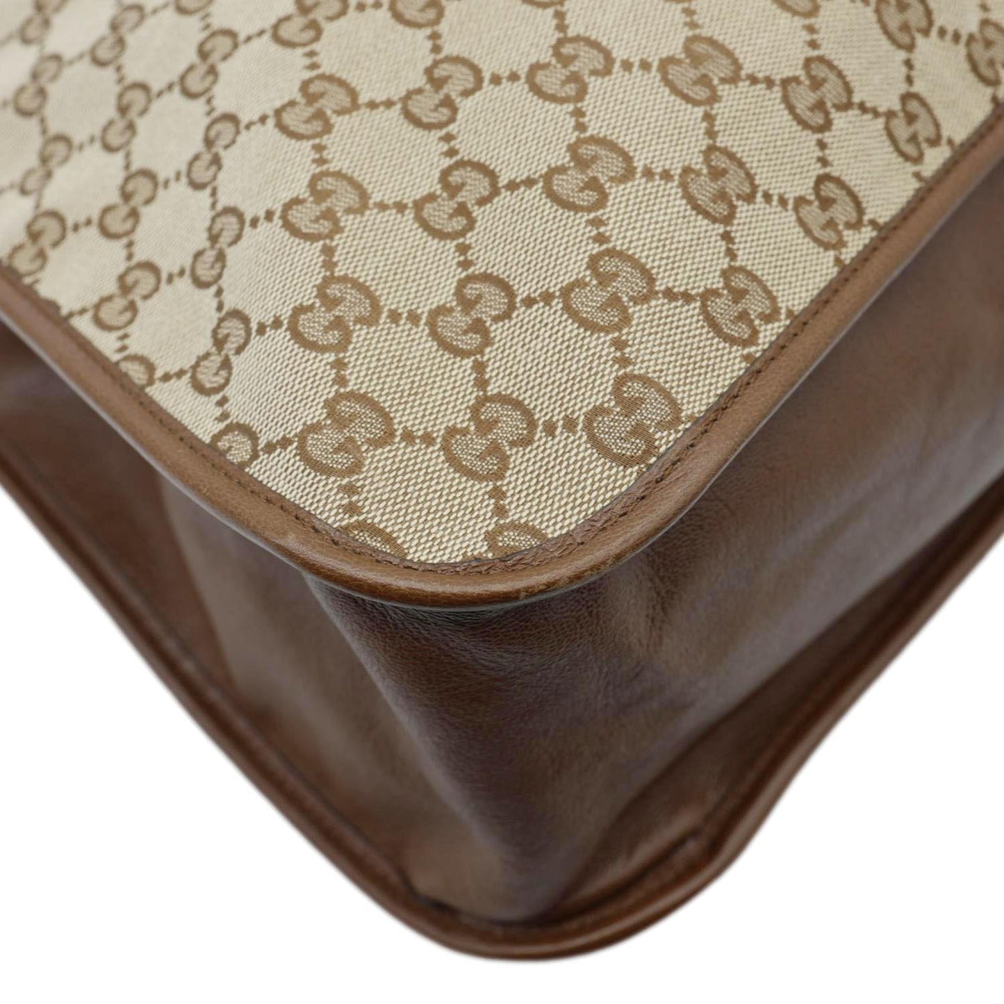 GUCCI Horsebit 1955 Large GG Canvas Tote Bag Beige 623695