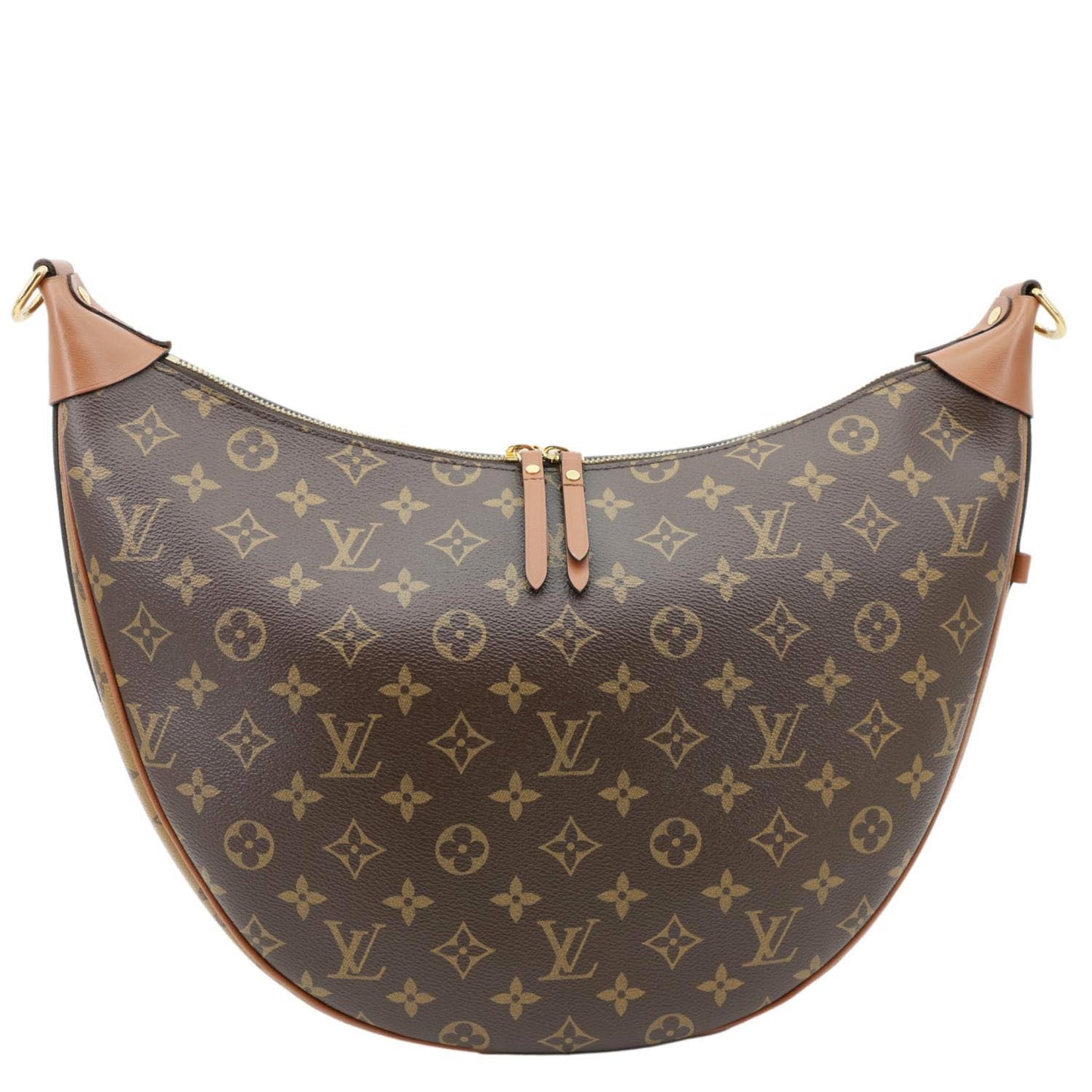 LOUIS VUITTON Loop Monogram Reverse Canvas Hobo Bag Brown