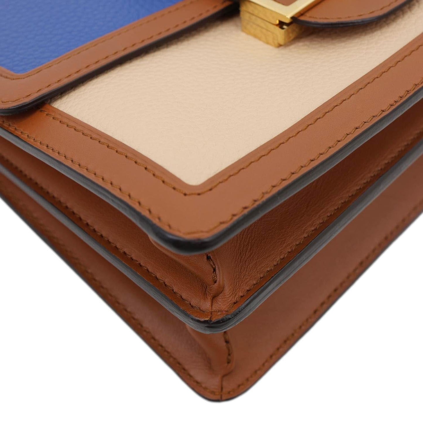 LOUIS VUITTON Dauphine Taurillon Leather Shoulder Bag Blue