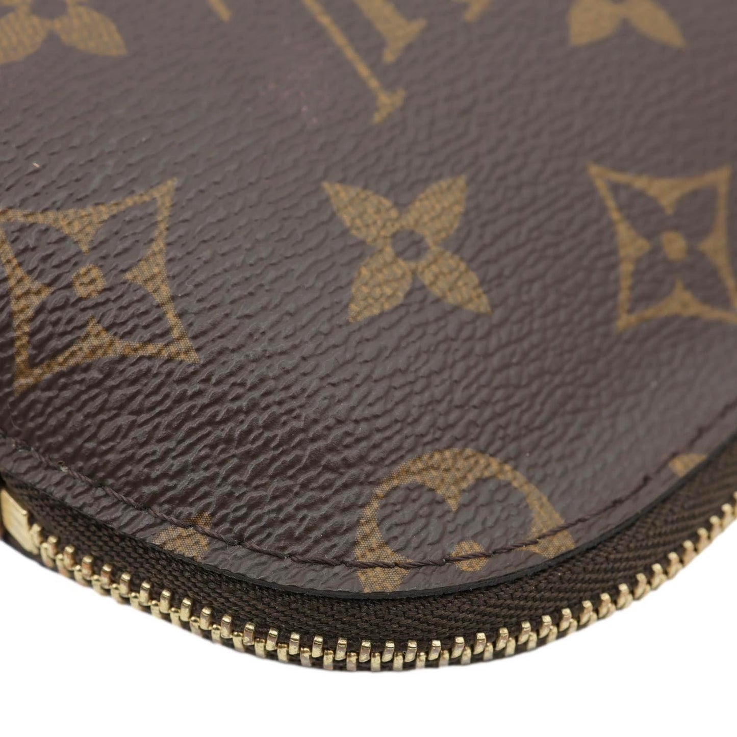 LOUIS VUITTON PM Monogram Canvas Cosmetic Pouch Brown