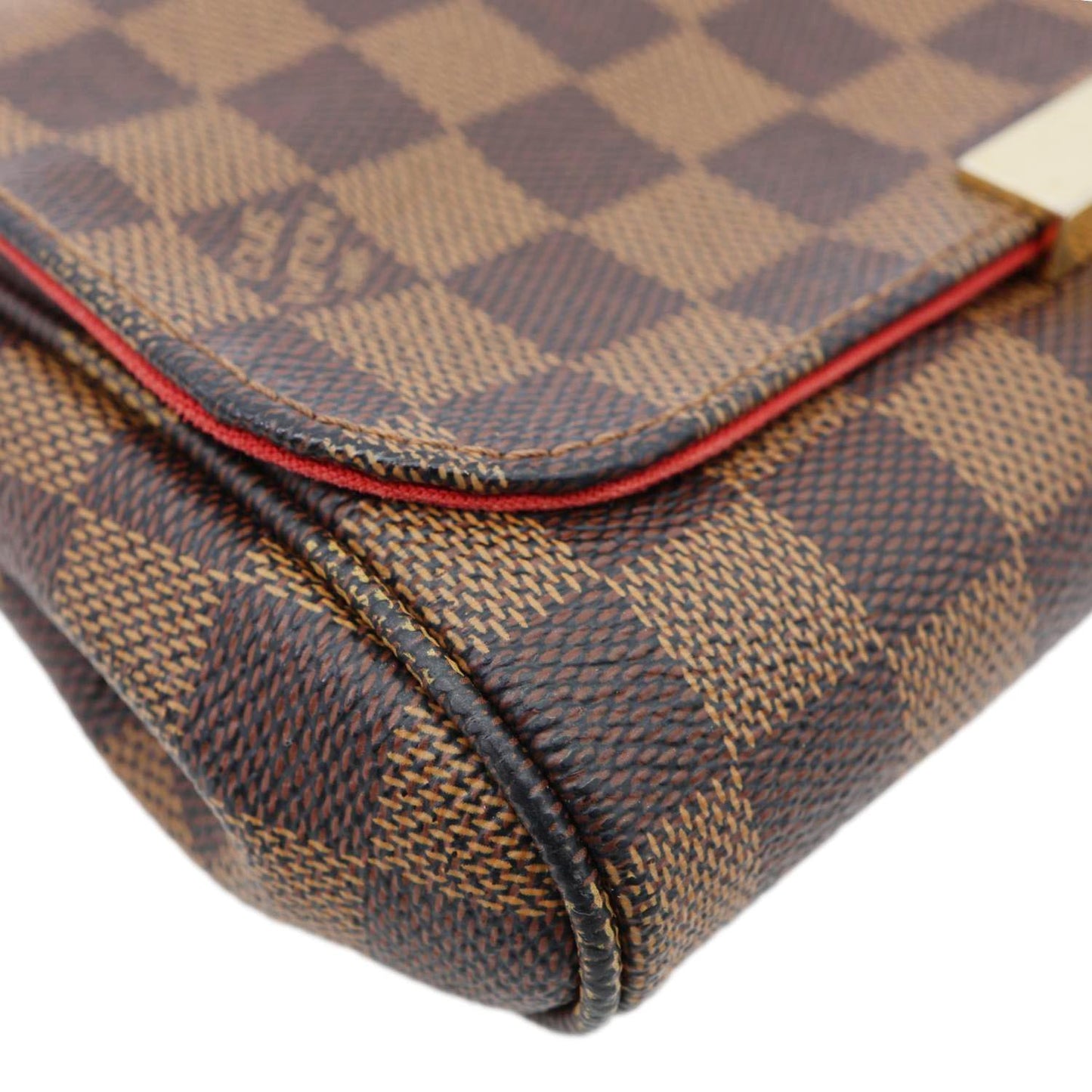 LOUIS VUITTON Favorite PM Damier Ebene Crossbody Bag Brown