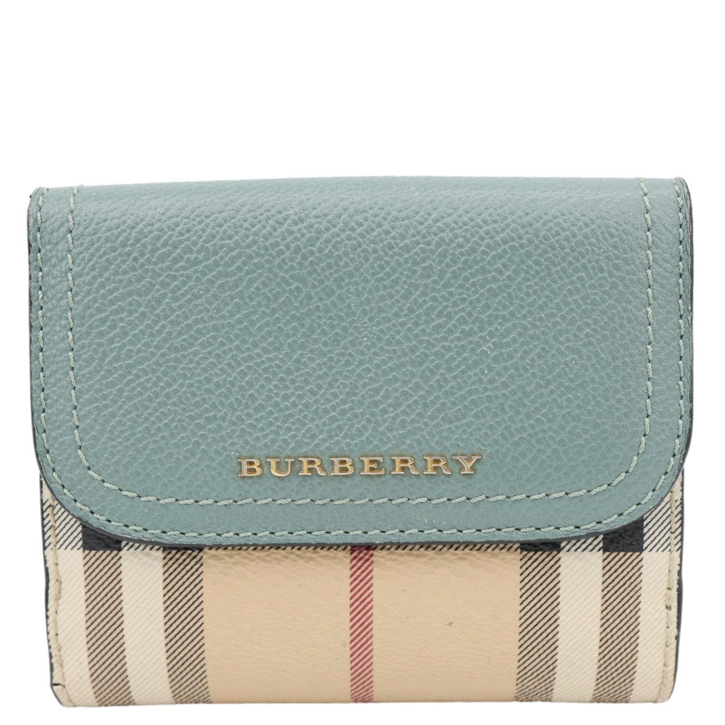 BURBERRY Haymarket Check Canvas Wallet Blue
