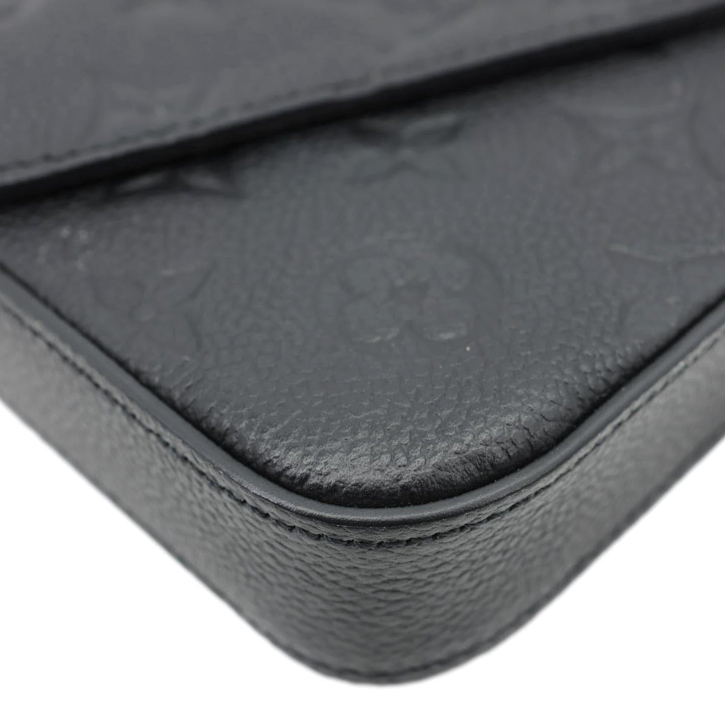 LOUIS VUITTON Felicie Pochette Monogram Empreinte Crossbody Bag Black