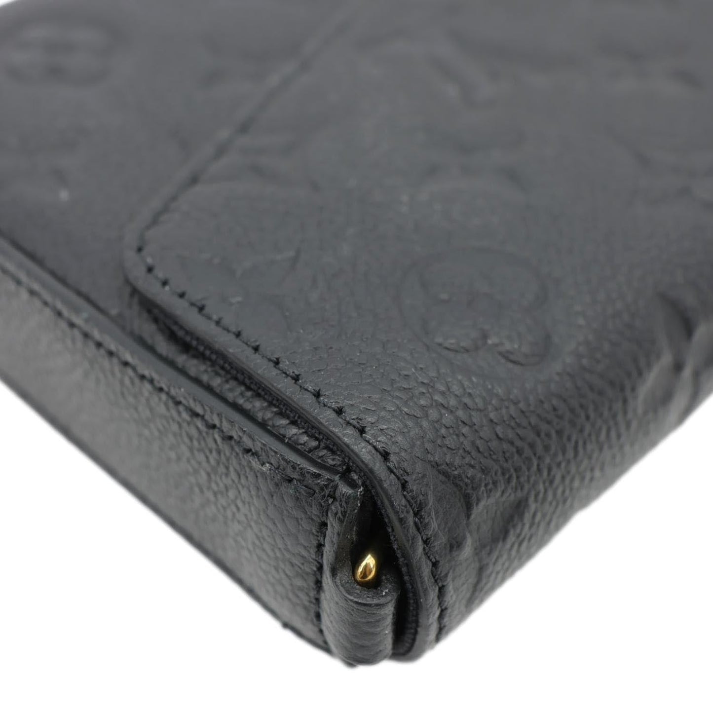 LOUIS VUITTON Felicie Pochette Monogram Empreinte Crossbody Bag Black