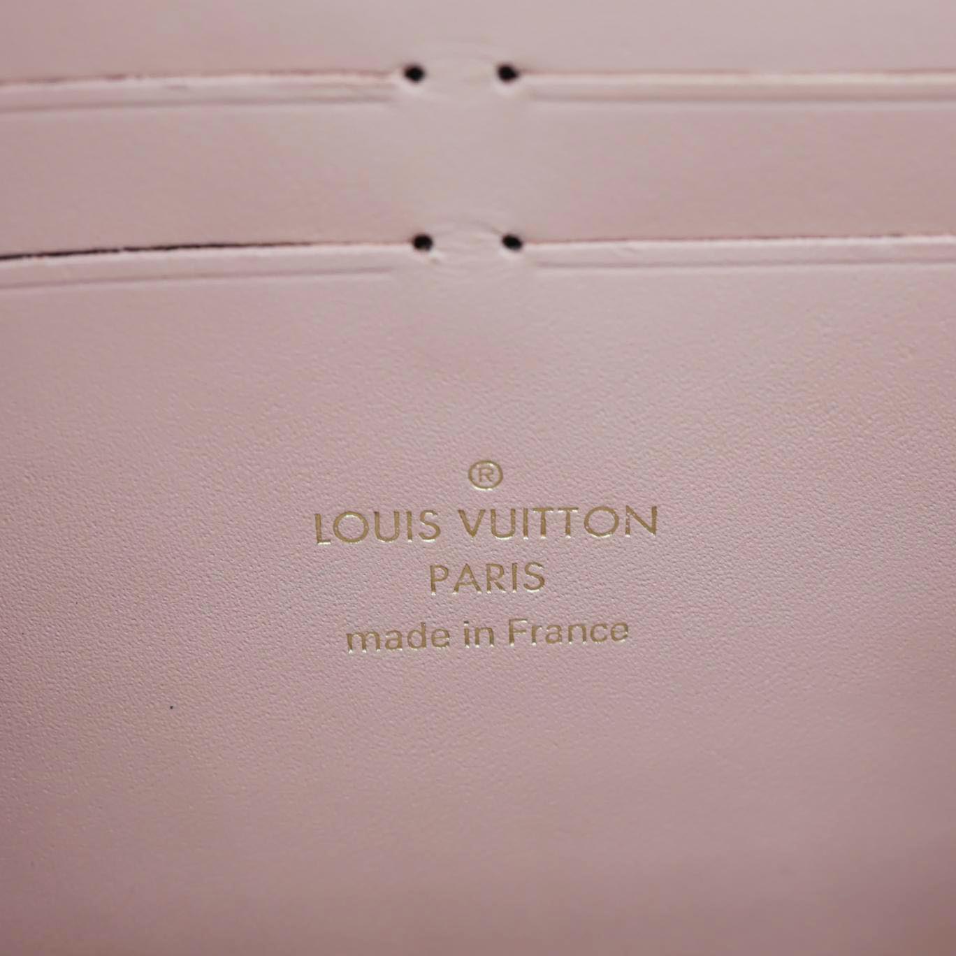 LOUIS VUITTON Croisette Damier Ebene Wallet On Chain Brown