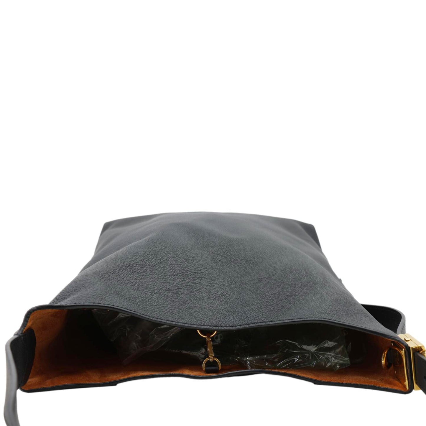 LOUIS VUITTON Low Key MM Grained Calfskin Leather Hobo Bag Black