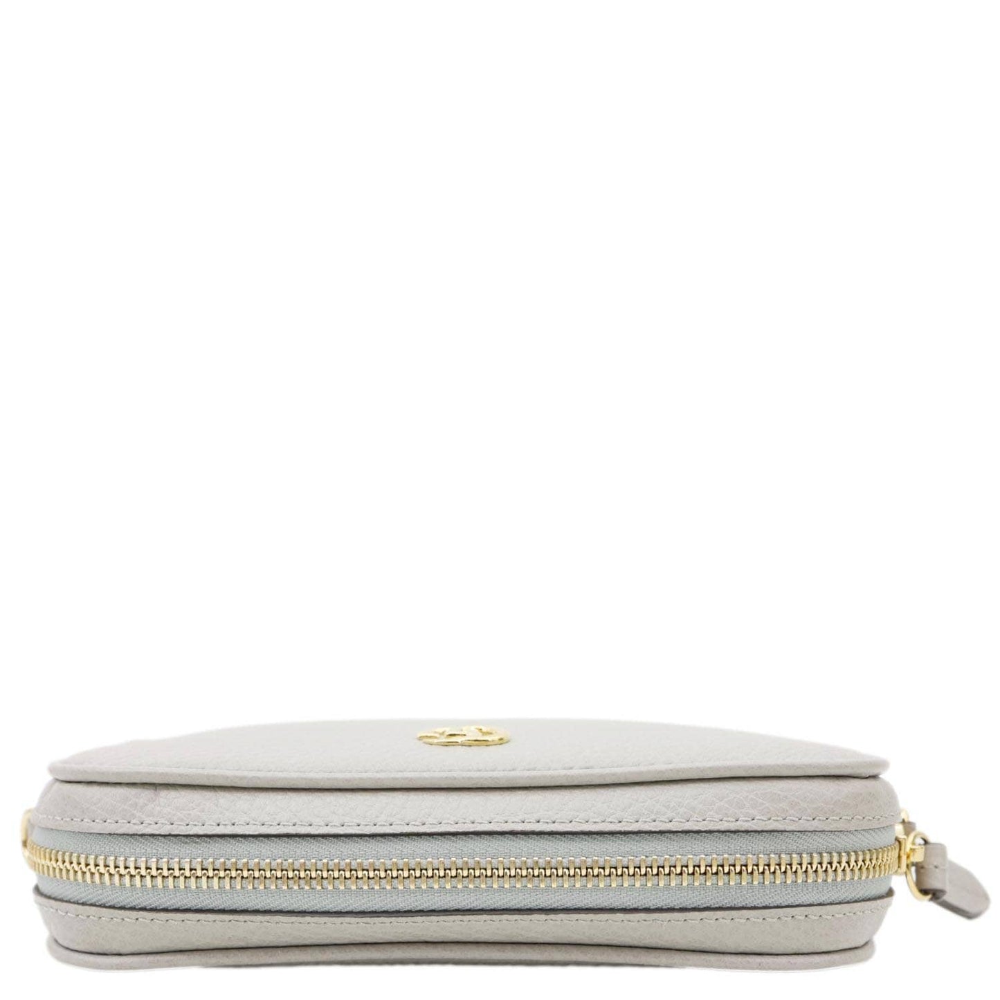 GUCCI GG Marmont Super Mini Calfskin Leather Camera Shoulder Bag Grey 772759