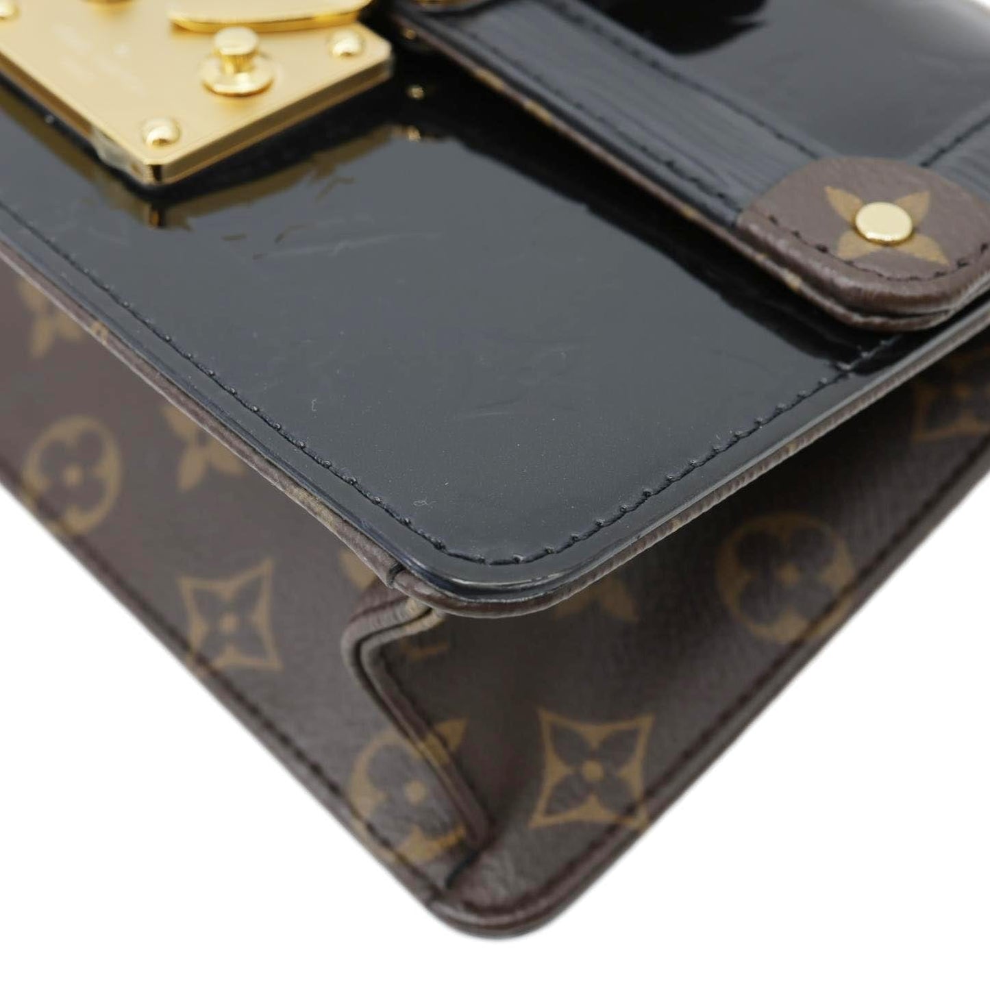 LOUIS VUITTON Wynwood Monogram Vernis Leather Crossbody Bag Black