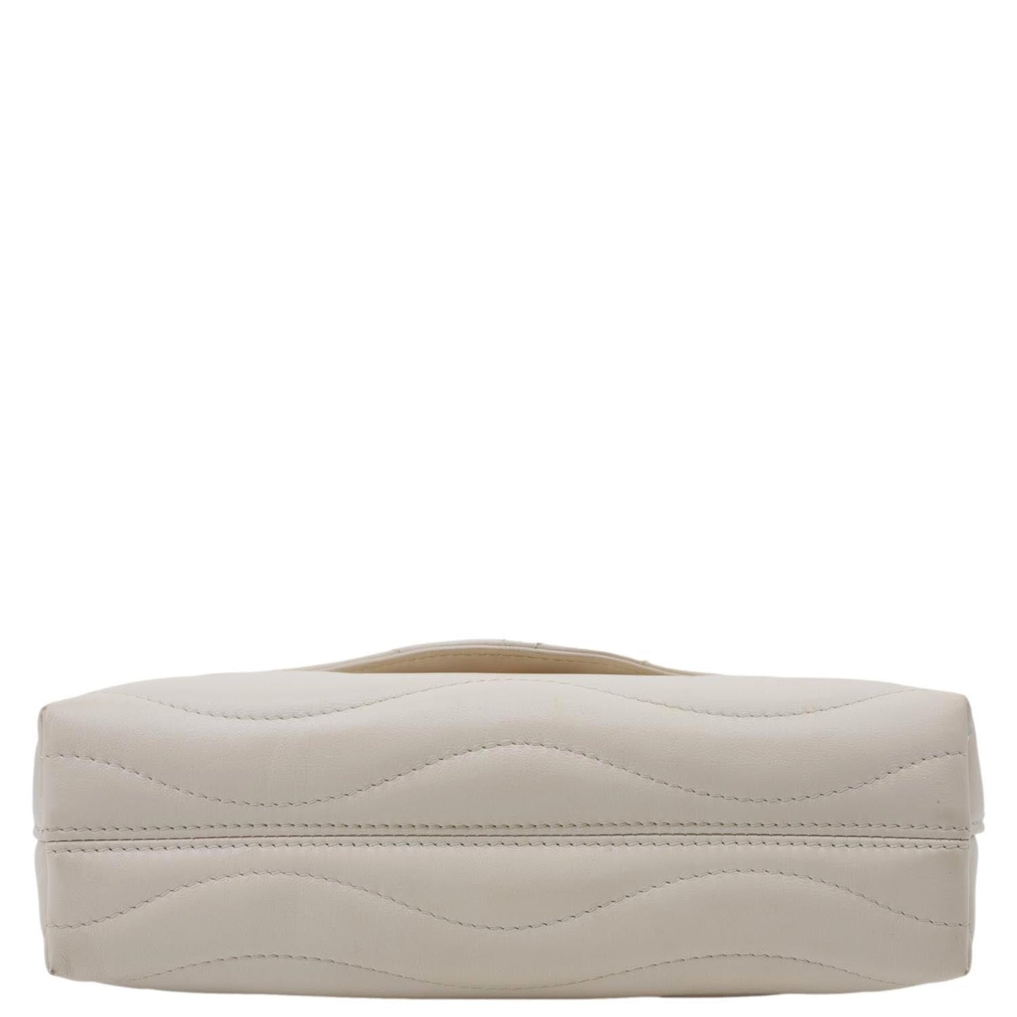LOUIS VUITTON New Wave Chain MM Calfskin Leather Shoulder Bag Off White