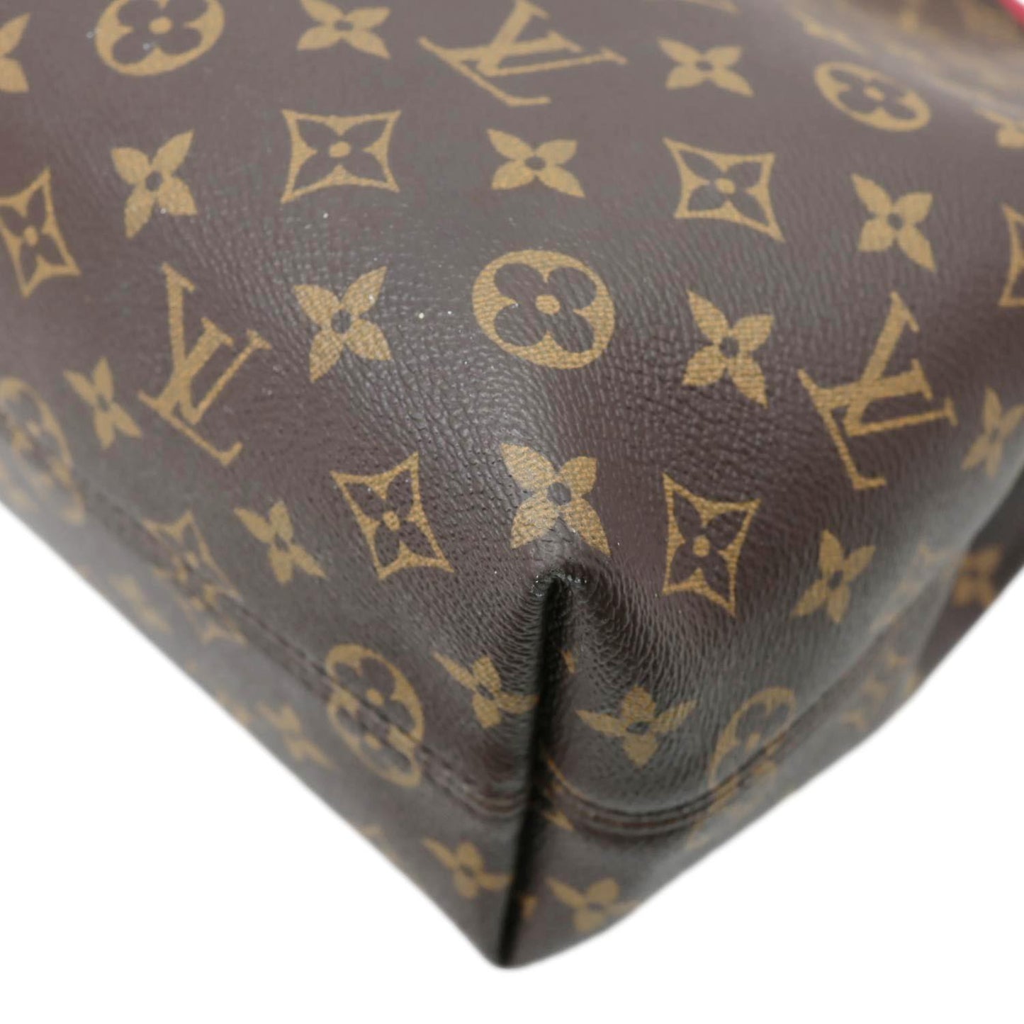 LOUIS VUITTON Graceful PM Monogram Canvas Hobo Bag Brown