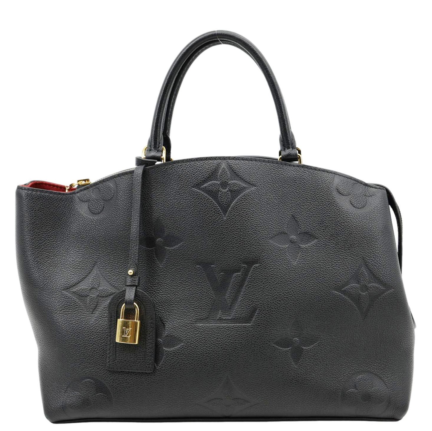LOUIS VUITTON Grand Palais MM Monogram Empreinte Leather Shoulder Bag Black