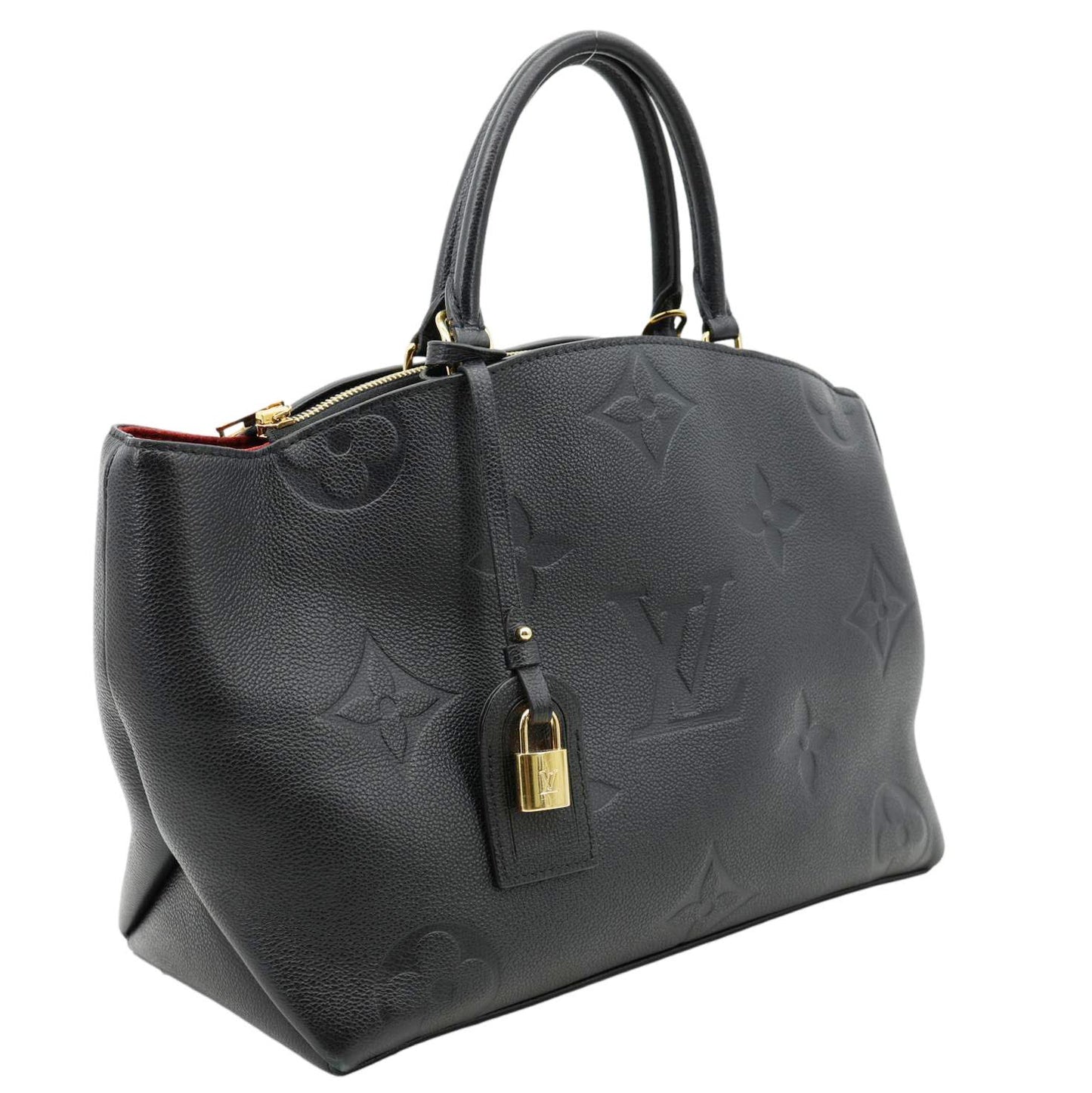 LOUIS VUITTON Grand Palais MM Monogram Empreinte Leather Shoulder Bag Black