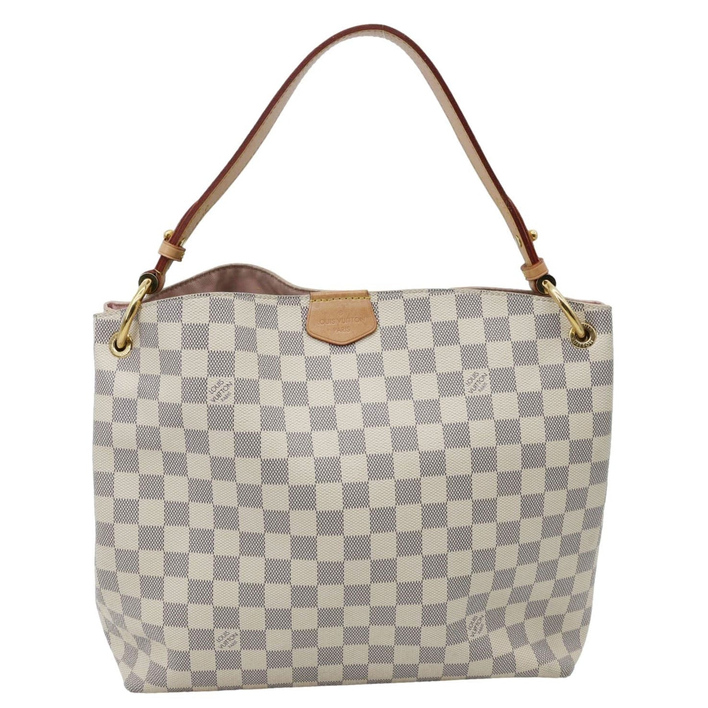 LOUIS VUITTON Graceful PM Damier Azur Tote Bag Rose Ballerine