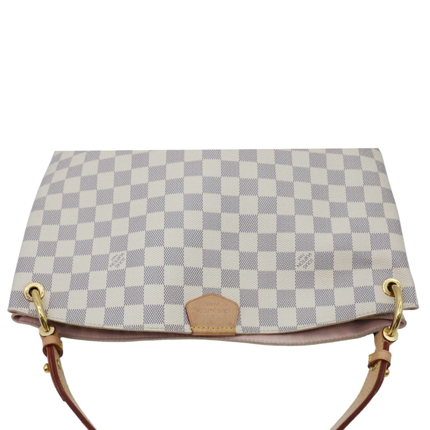 LOUIS VUITTON Graceful PM Damier Azur Tote Bag Rose Ballerine