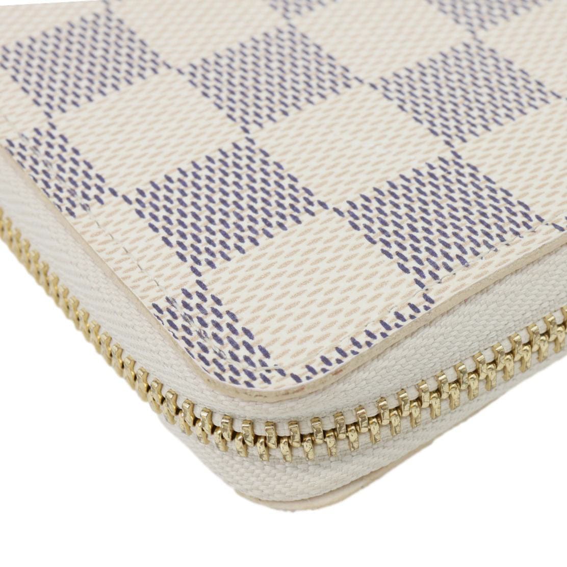 LOUIS VUITTON Clemence Damier Azur Wallet Rose Ballerine