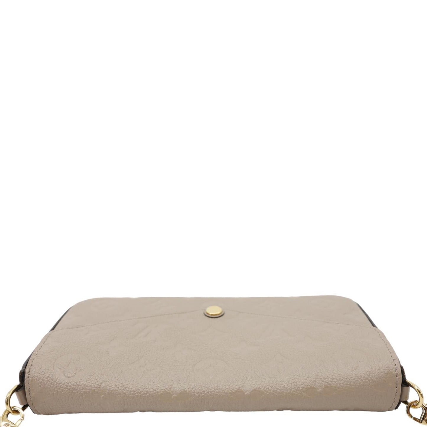 LOUIS VUITTON Felicie Pochette Monogram Empreinte Crossbody Bag Beige