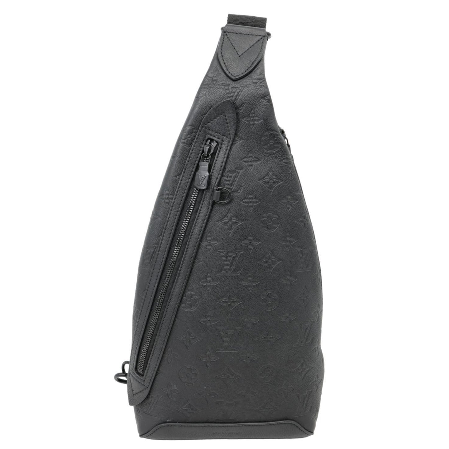 LOUIS VUITTON Duo Slingbag Monogram Shadow Leather Crossbody Bag Black