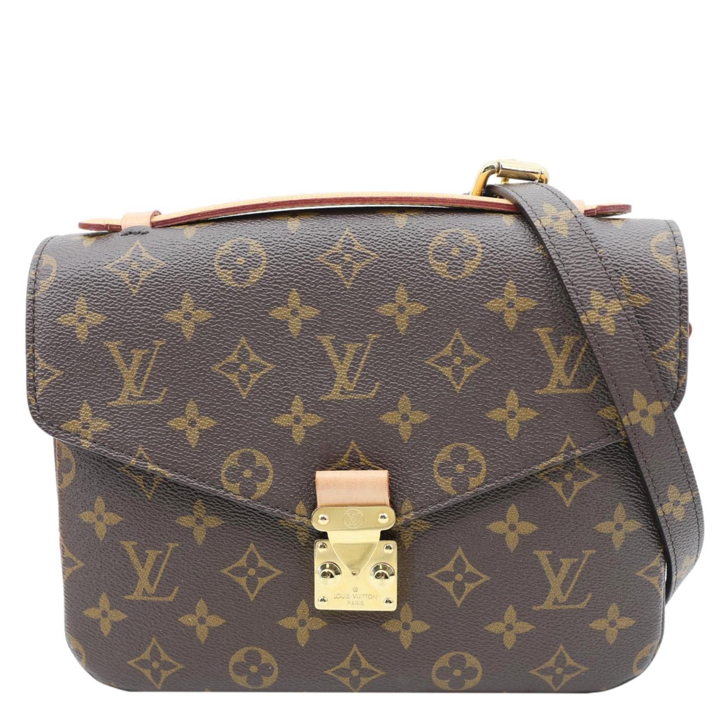 LOUIS VUITTON Metis Pochette Monogram Canvas Crossbody Bag Brown