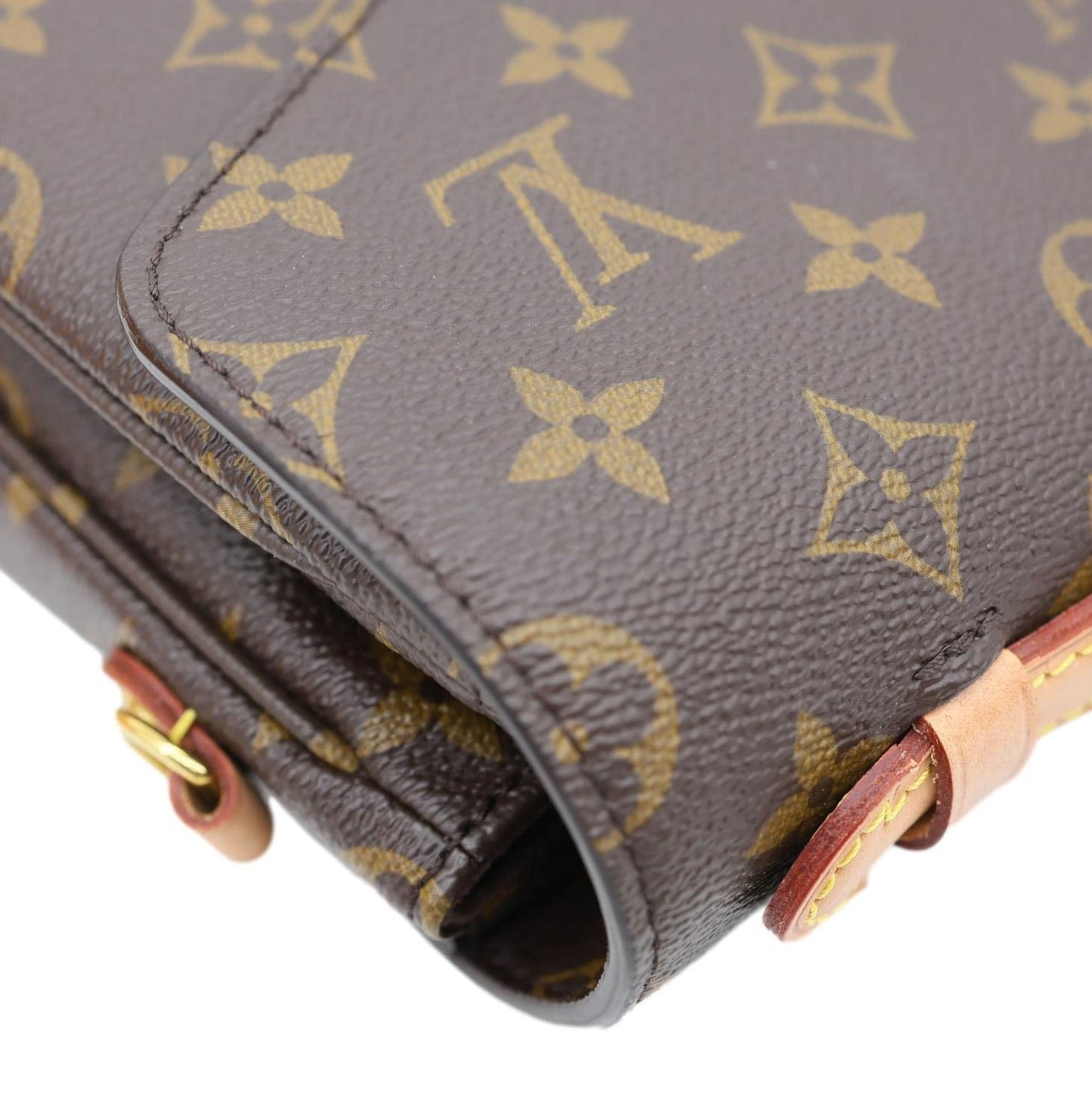 LOUIS VUITTON Metis Pochette Monogram Canvas Crossbody Bag Brown