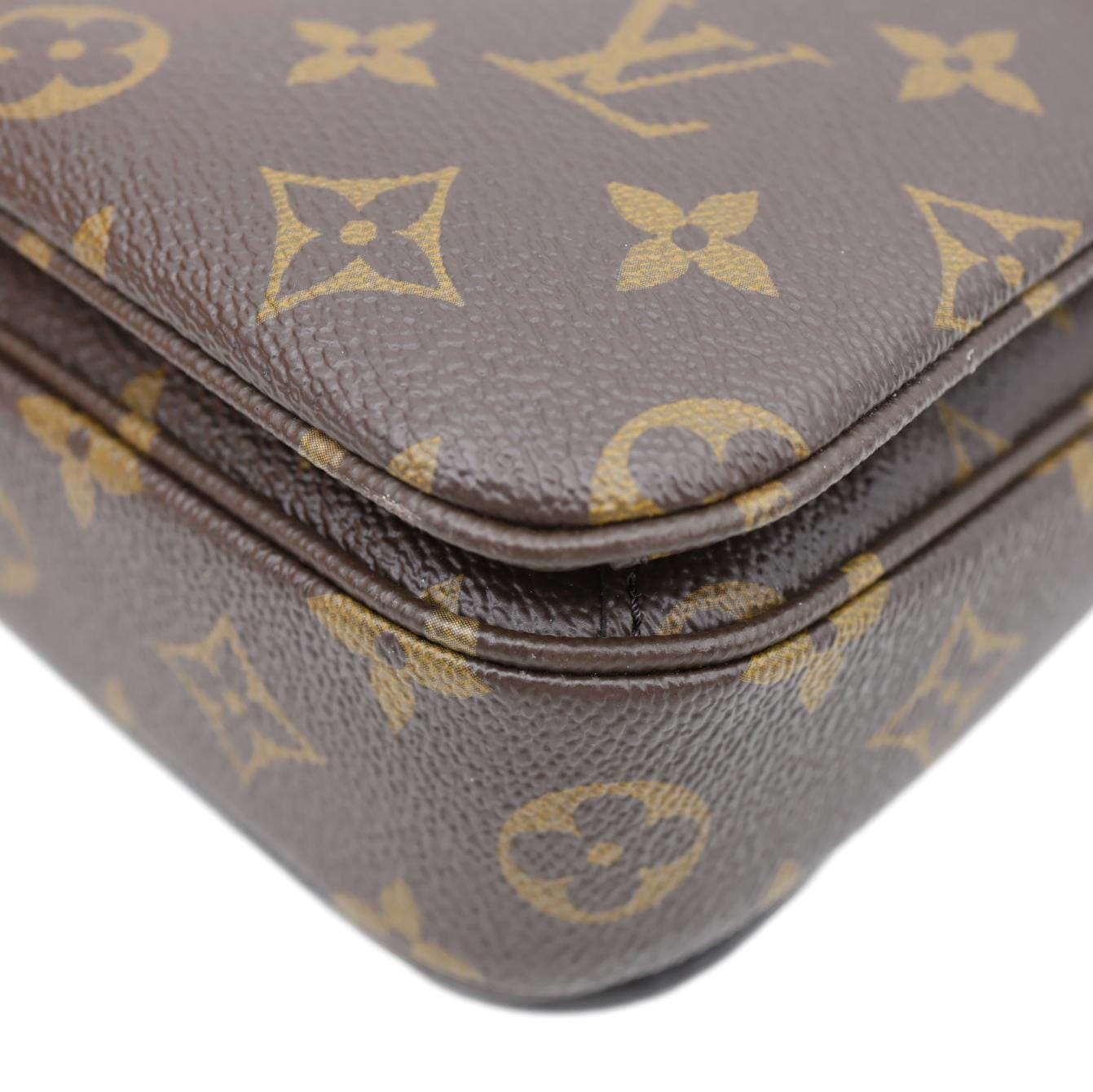 LOUIS VUITTON Metis Pochette Monogram Canvas Crossbody Bag Brown