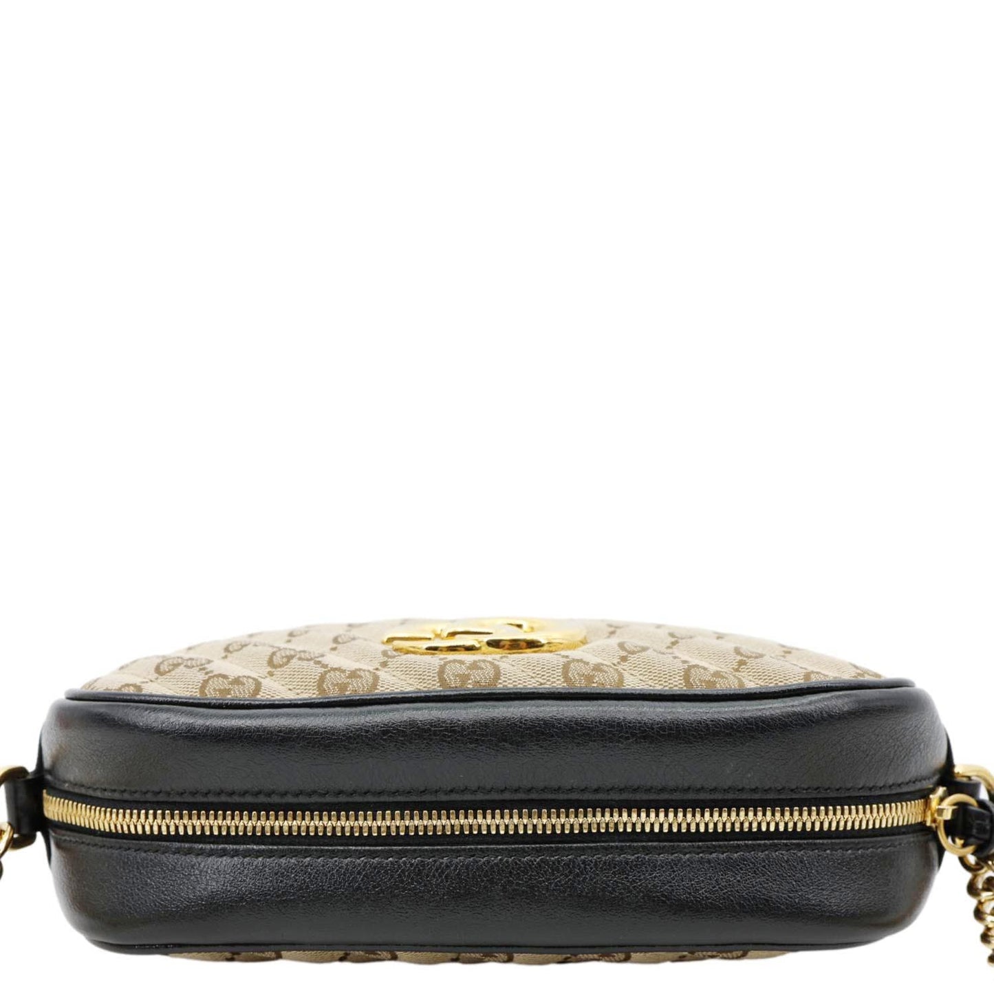 GUCCI Marmont Small Monogram Canvas Crossbody Camera Bag Beige 447632