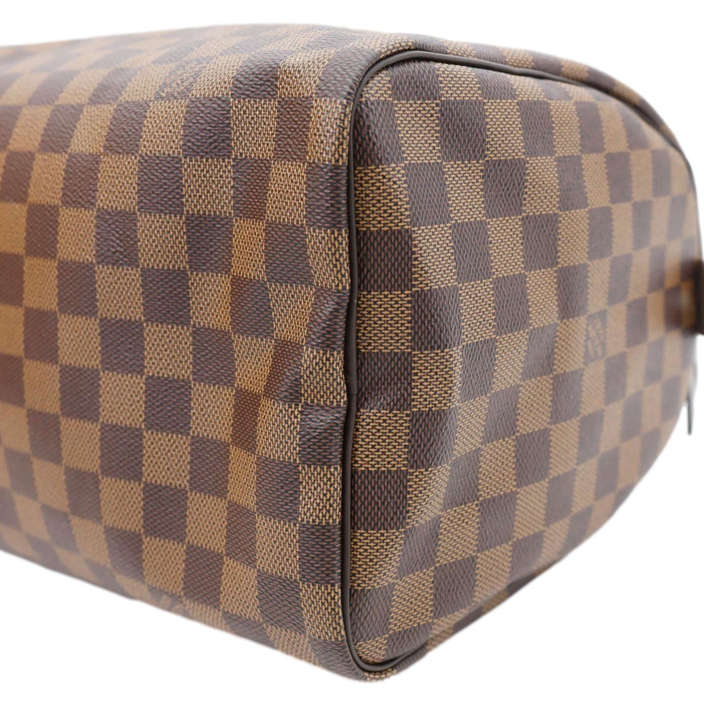 LOUIS VUITTON Speedy 30 Damier Ebene Satchel Bag Brown