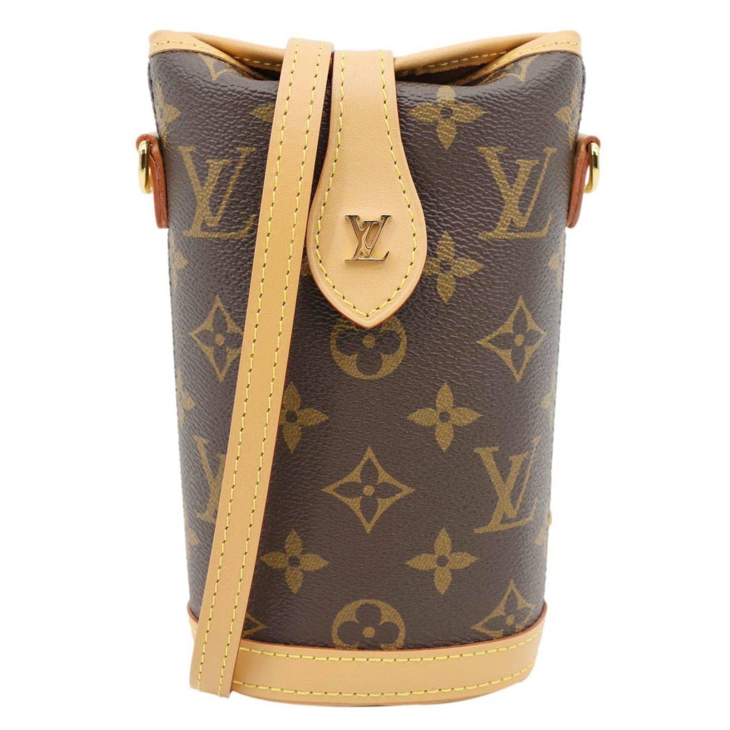 LOUIS VUITTON Fold Me Pouch Monogram Canvas Shoulder Bag Brown