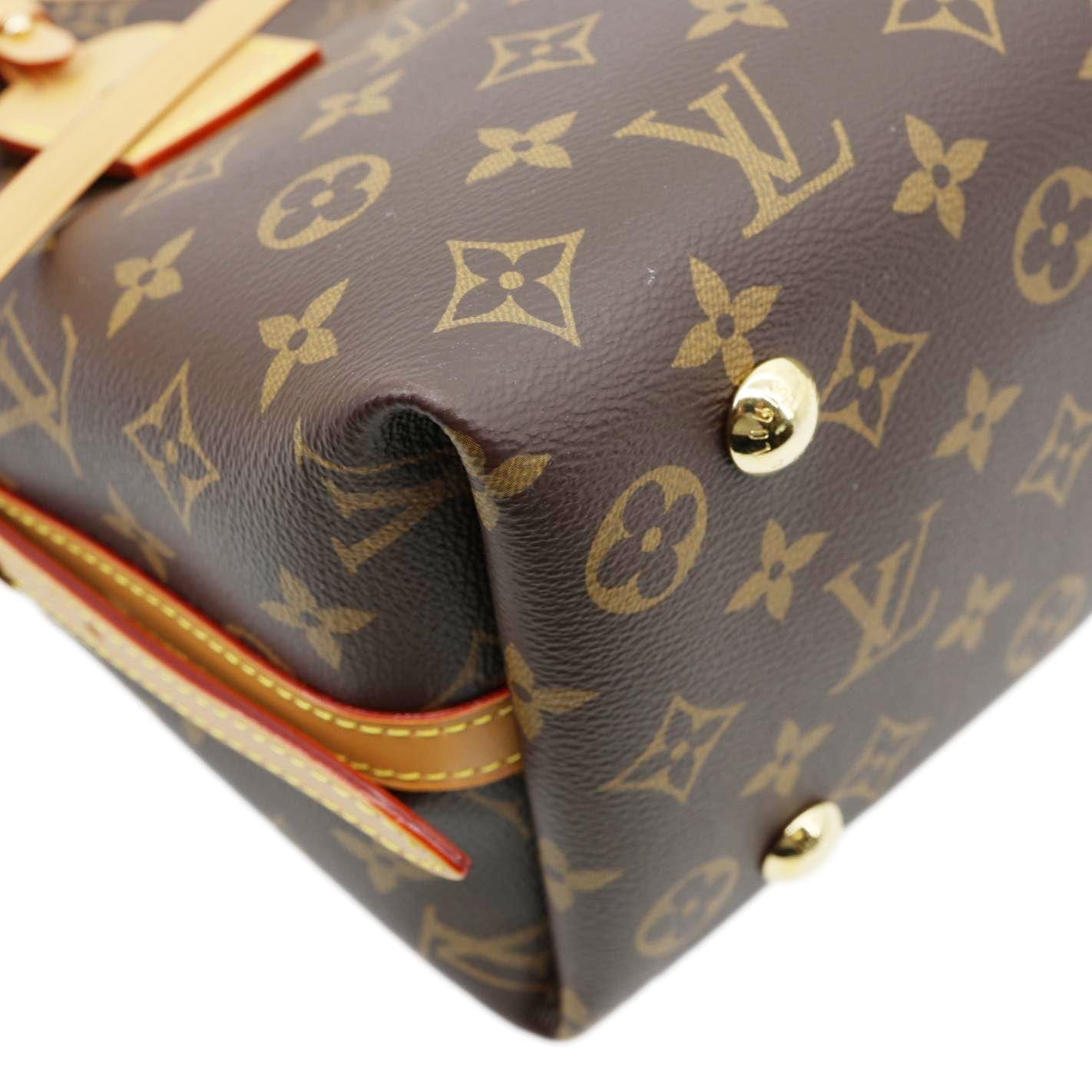 LOUIS VUITTON Carryall PM Monogram Canvas Shoulder Bag Brown