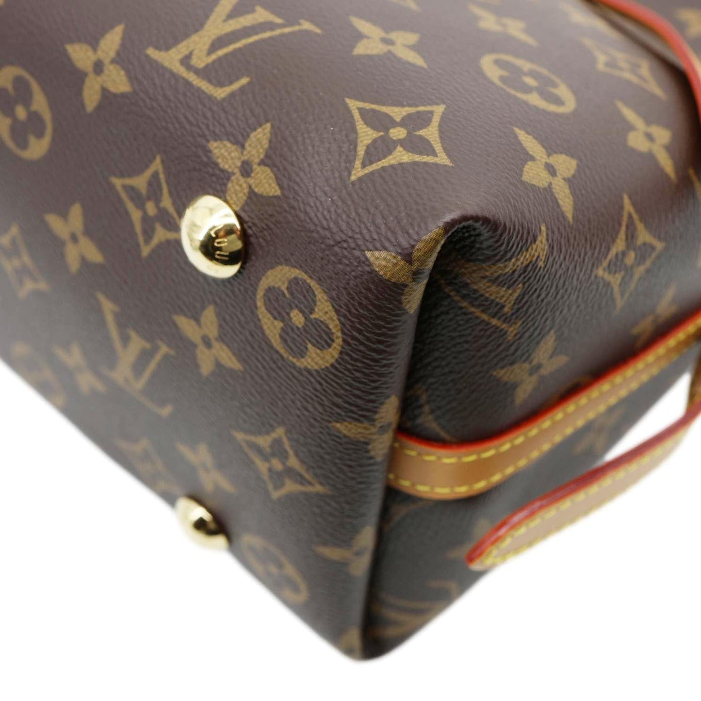 LOUIS VUITTON Carryall PM Monogram Canvas Shoulder Bag Brown